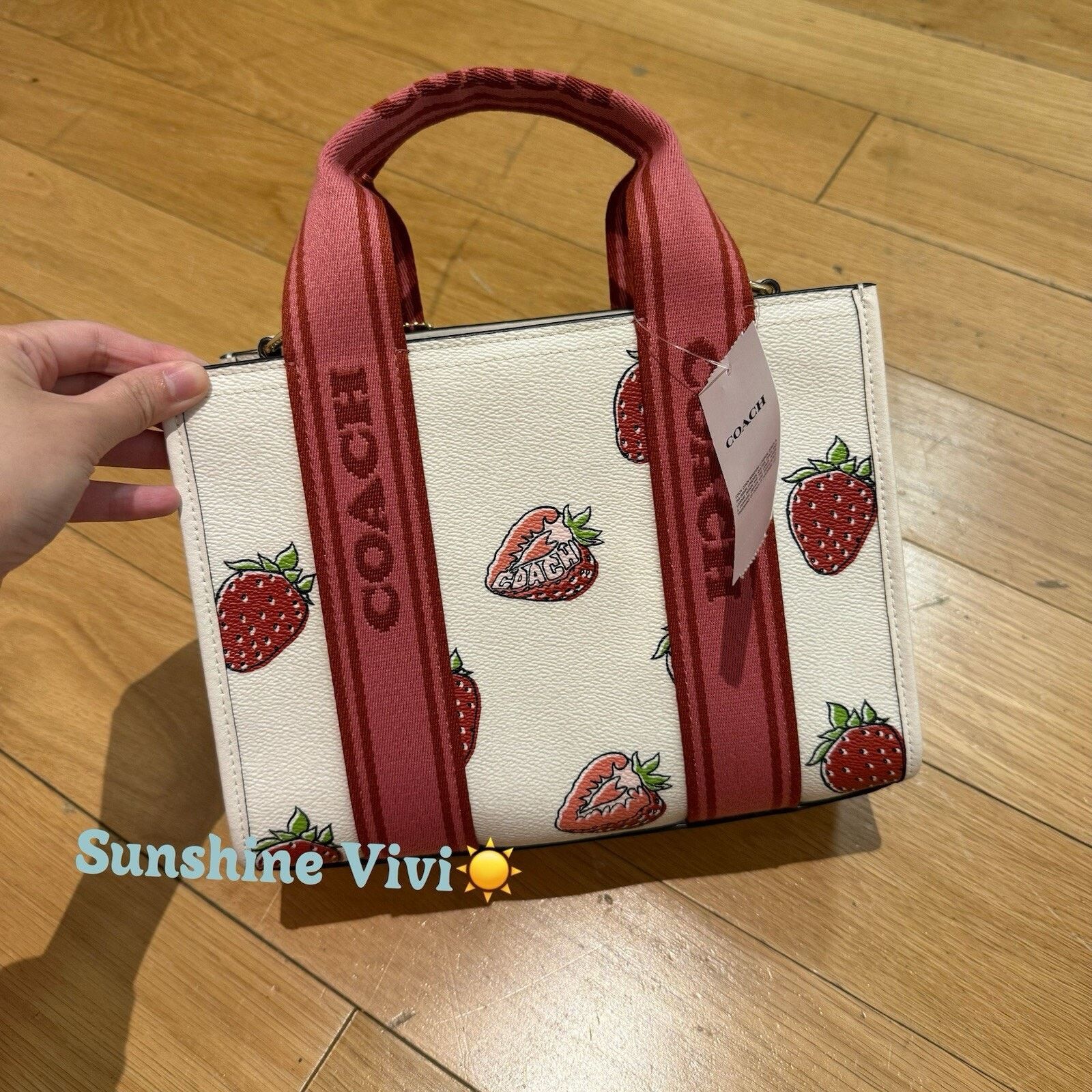 Coach NWT Coach Smith Tote 24 Bag Strawberry Handbag CAR80 Size ONE SIZE - 3 Thumbnail