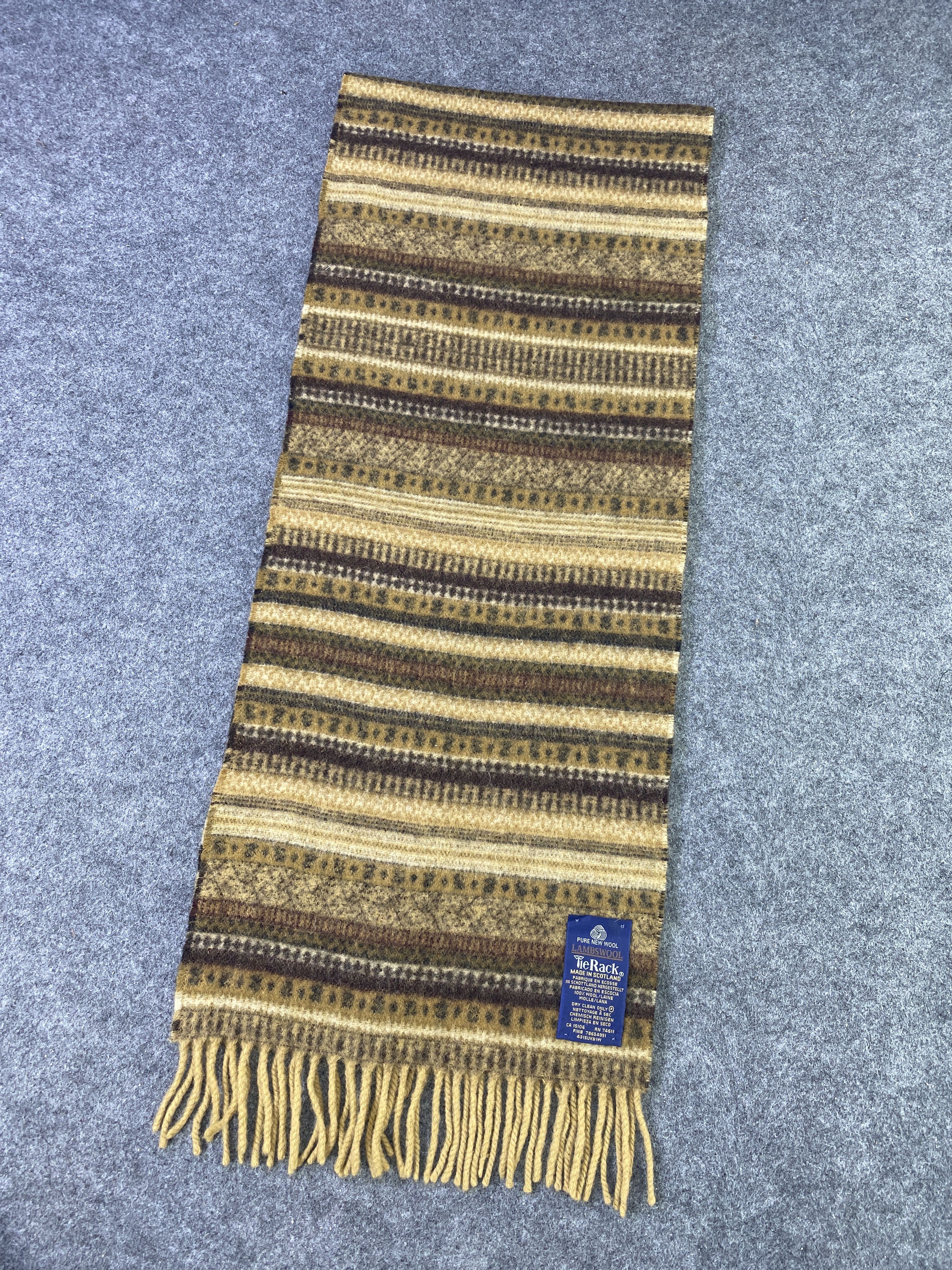 Johnstons Of Elgin Tie Rack Wool Scarf / Muffler / Neckwear -T690 Size ONE SIZE - 2 Thumbnail