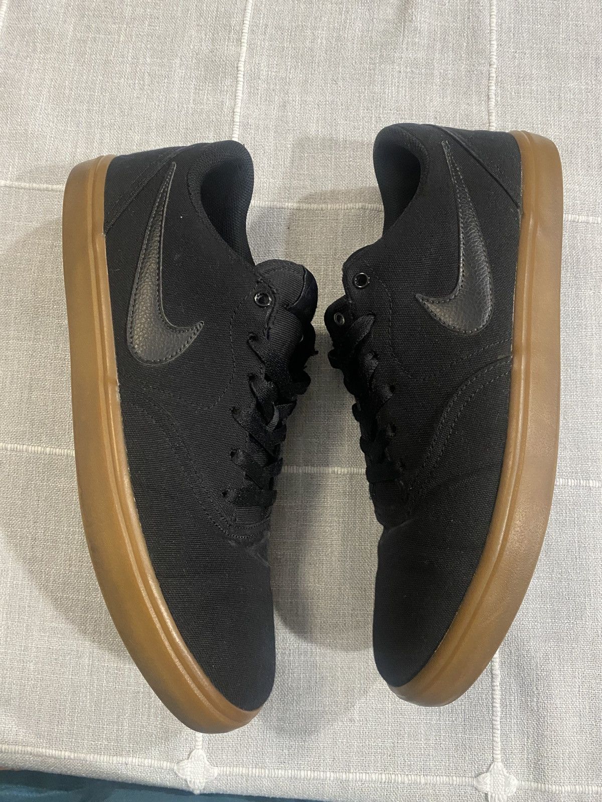 Nike Nike Mens SB Solar Check Canvas Skate Shoe Black Size US 13 / EU 46 - 1 Thumbnail