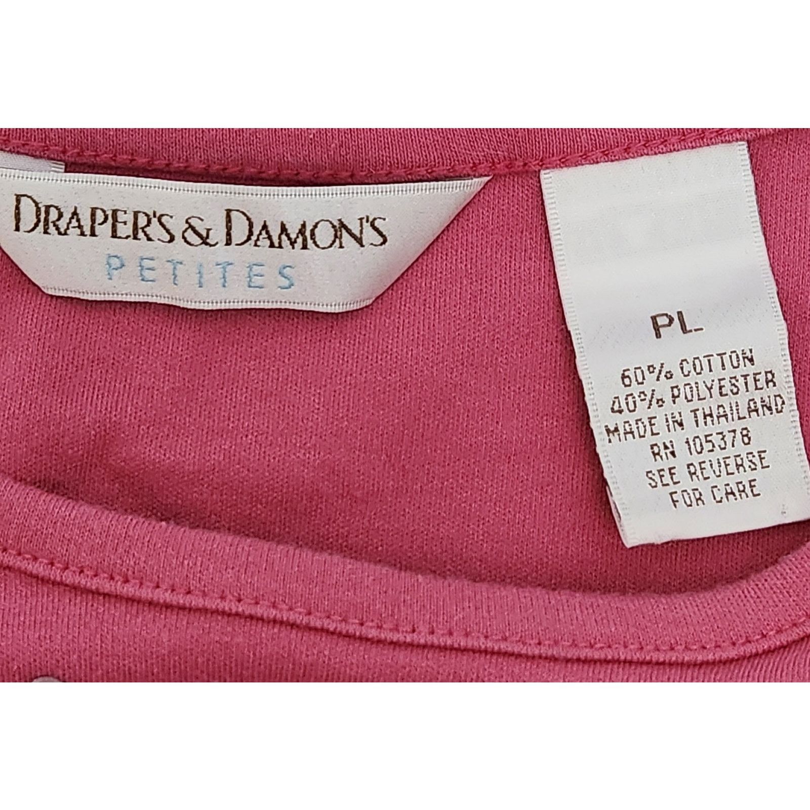 Other Draper's & Damon's Pink Rhinestone Bodice Top PL Lightweight Size L / US 10 / IT 46 - 4 Thumbnail