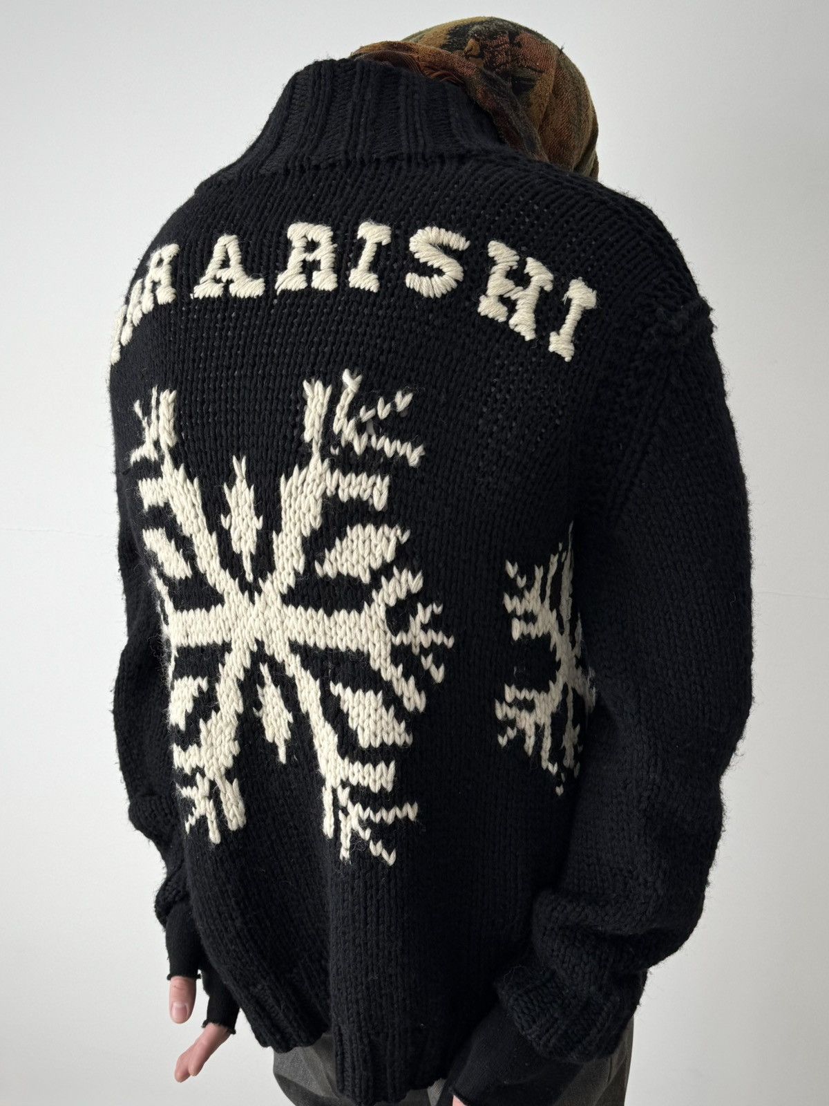Maharishi Vintage 2000s Maharishi Heavy Knit Wool Cardigan Size US M / EU 48-50 / 2 - 1 Thumbnail