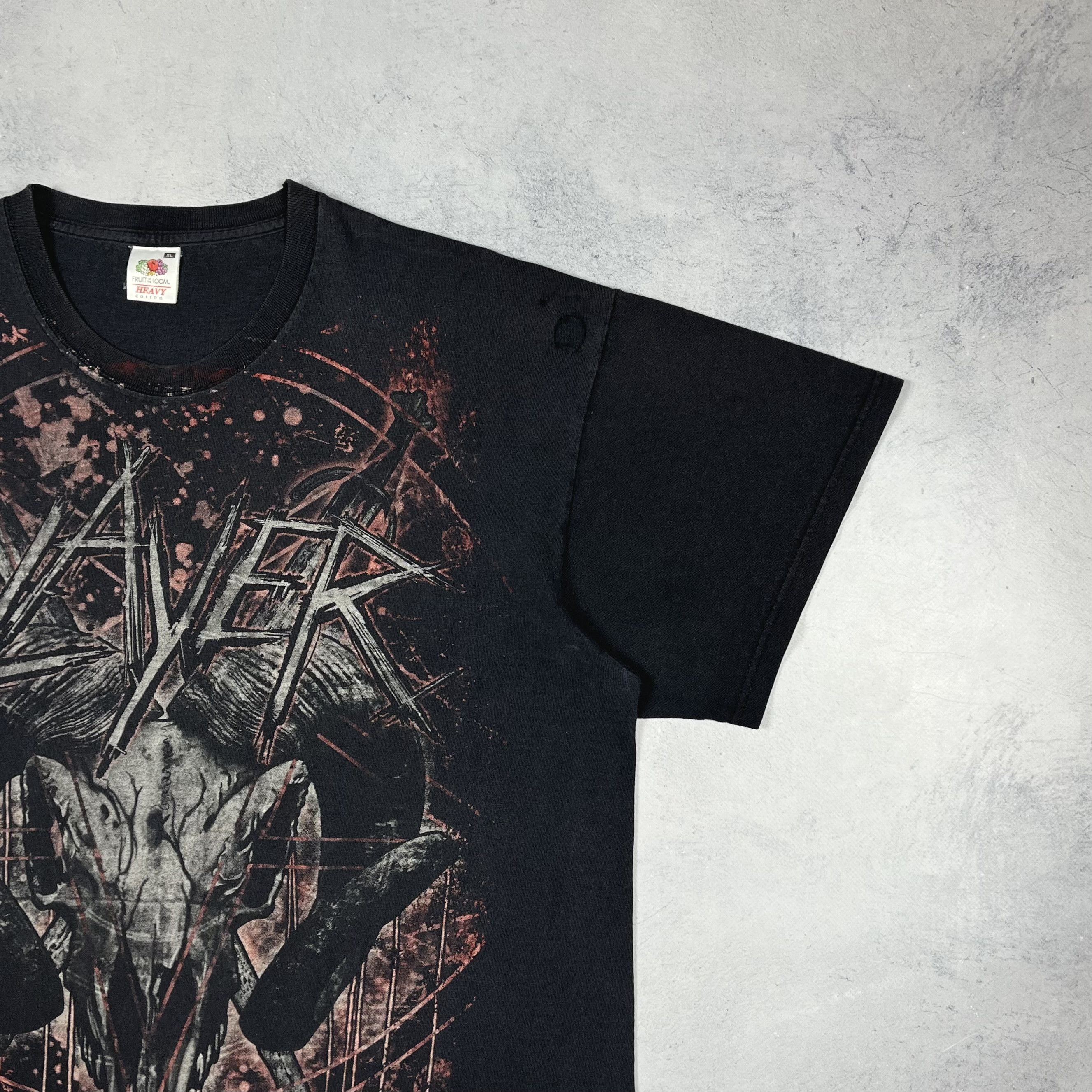 Band Tees Vintage Slayer All Over Print Rock Band T Shirt 90’s Size US XL / EU 56 / 4 - 4 Thumbnail