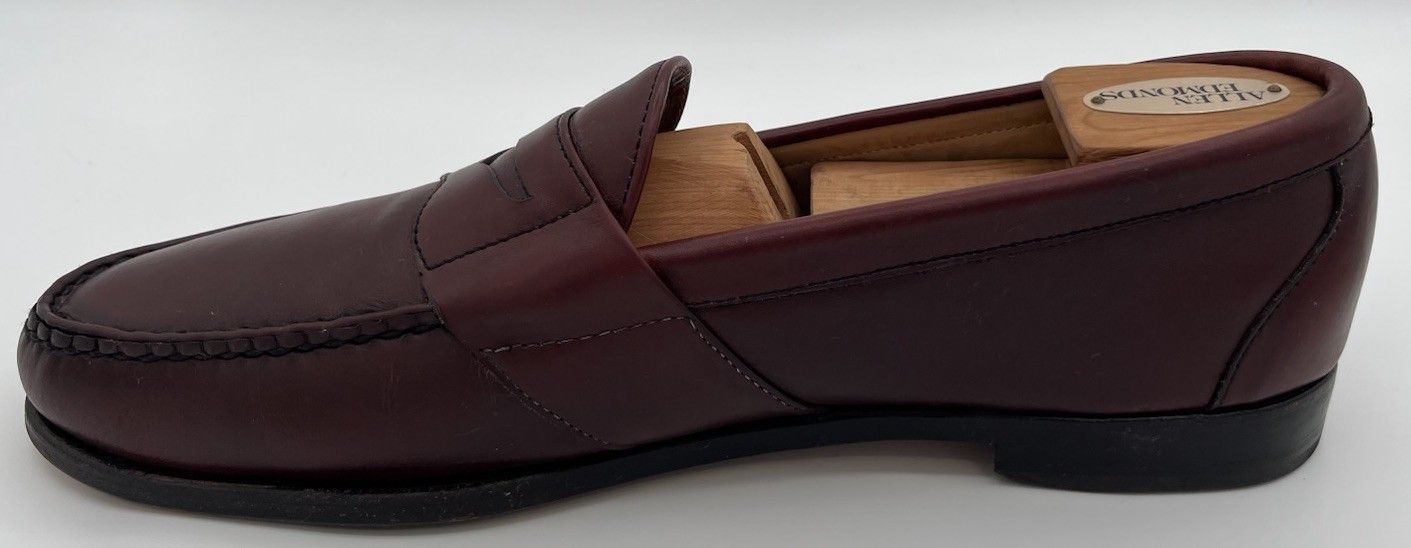 Allen Edmonds Allen Edmonds Men's 12D CAMERON Burgundy Leather Loafers Size US 12 / EU 45 - 3 Thumbnail