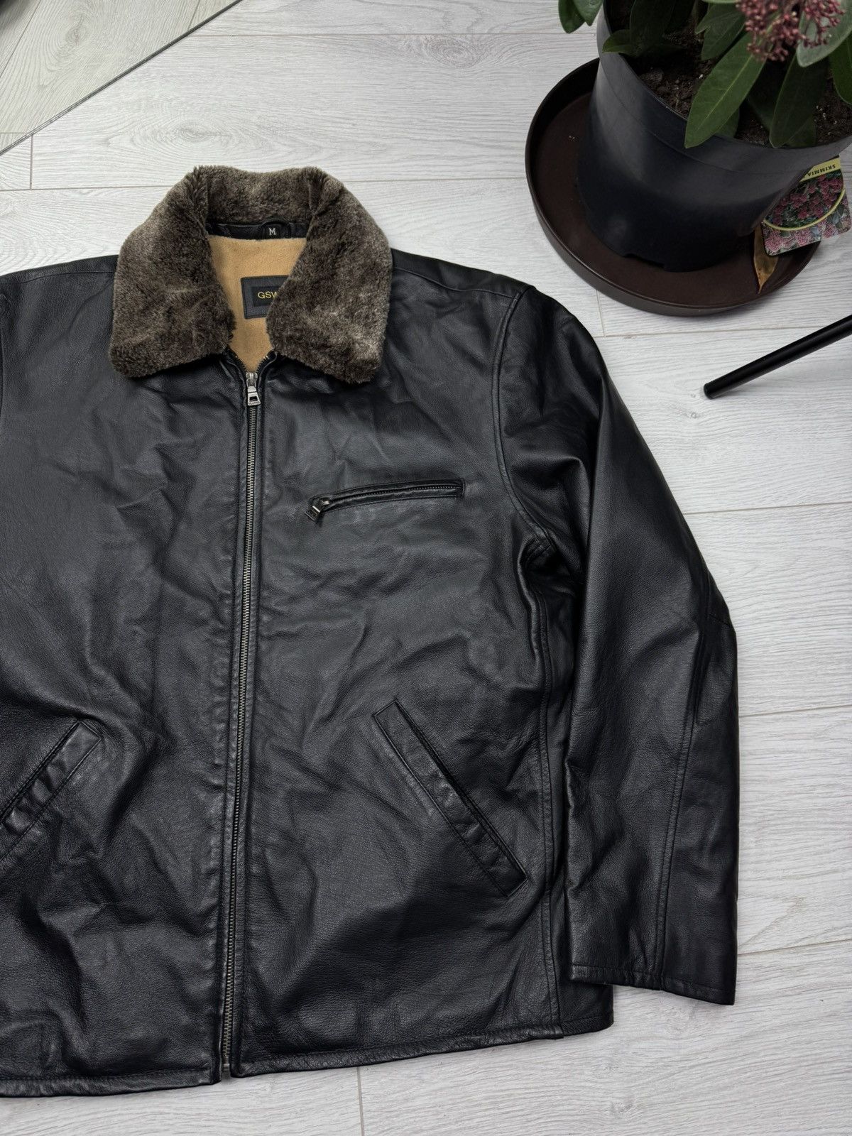 Genuine Leather × Vintage Vintage Trapper Distressed Racing Leather Jacket Size US M / EU 48-50 / 2 - 3 Thumbnail