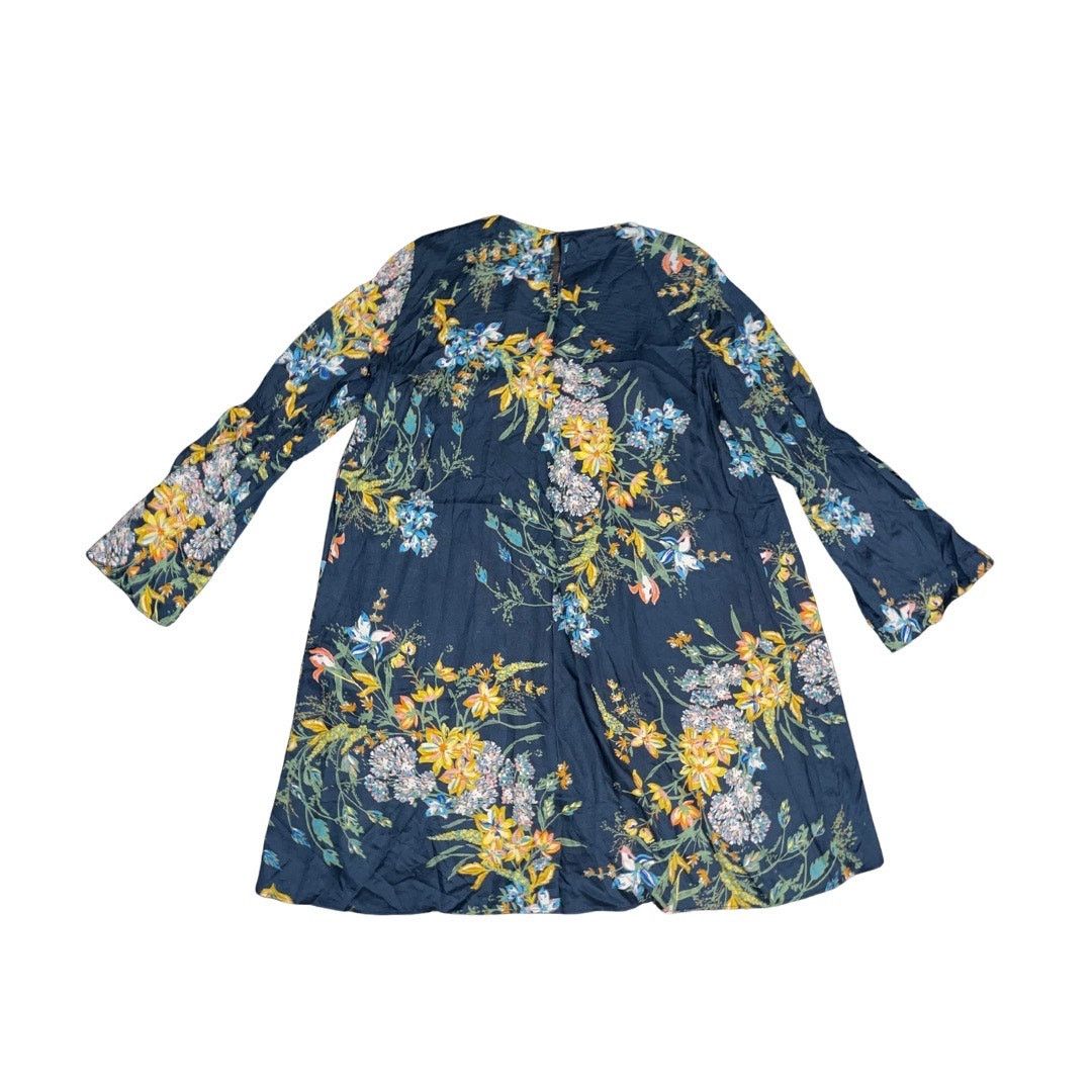 Zara Floral Flare Dress Bell Sleeve Empire Waist Size Botanical Size L / US 10 / IT 46 - 3 Thumbnail