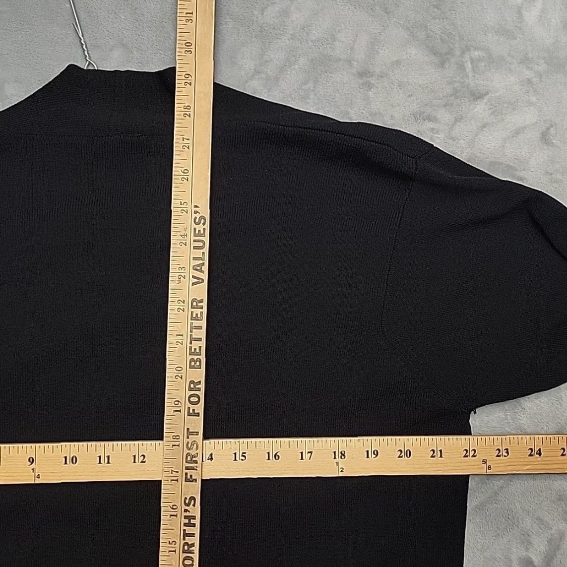 Eileen Fisher VTG Eileen Fisher Cardigan Womens M Black 100% Wool Open Front Minimalist Sweater Knit Casual Mens Womens Girls Boys Size M / US 6-8 / IT 42-44 - 6 Thumbnail