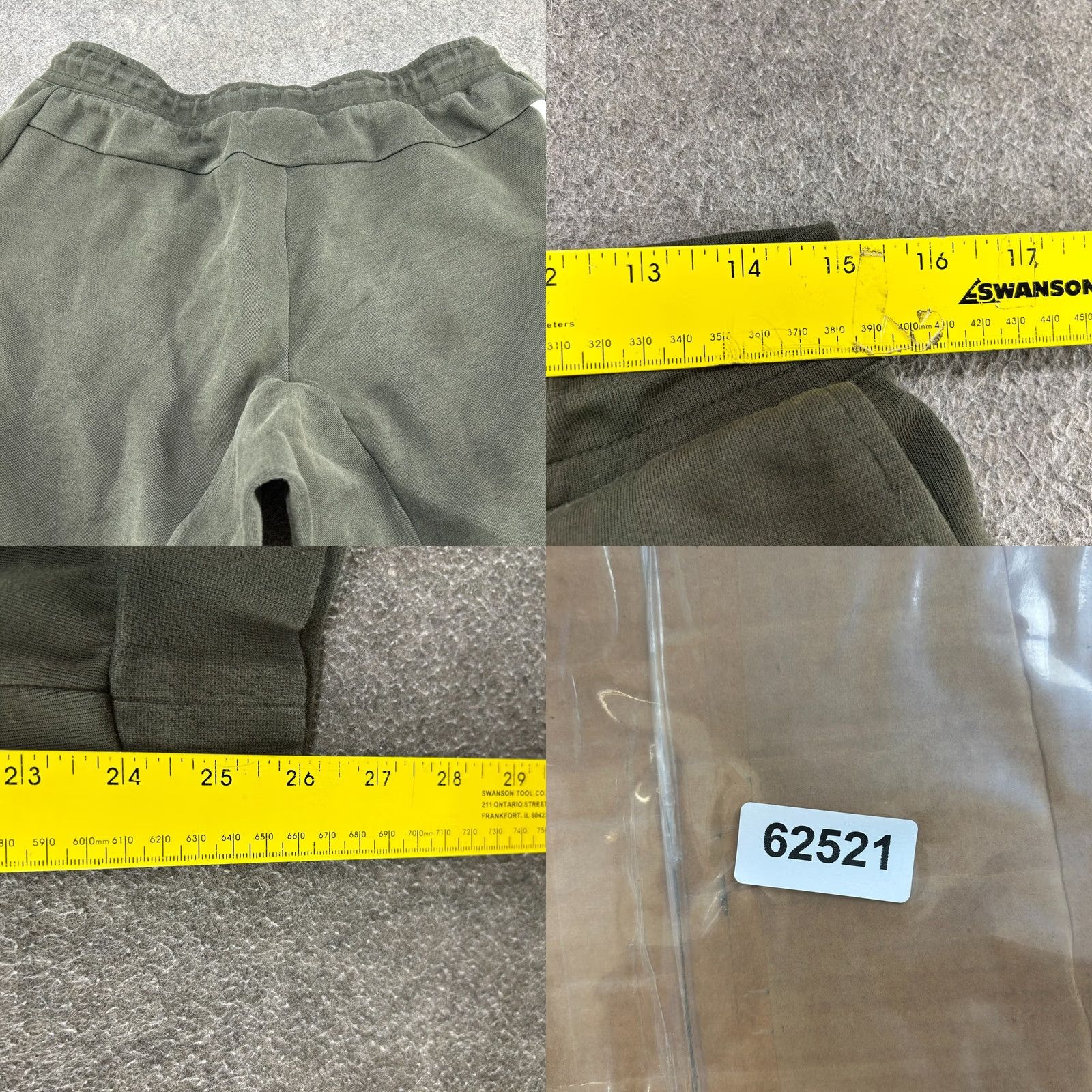 Nike Nike Fleece Pants Men's L Green Jogger Sweat Solid Drawstring Tech Size US 33 - 8 Thumbnail