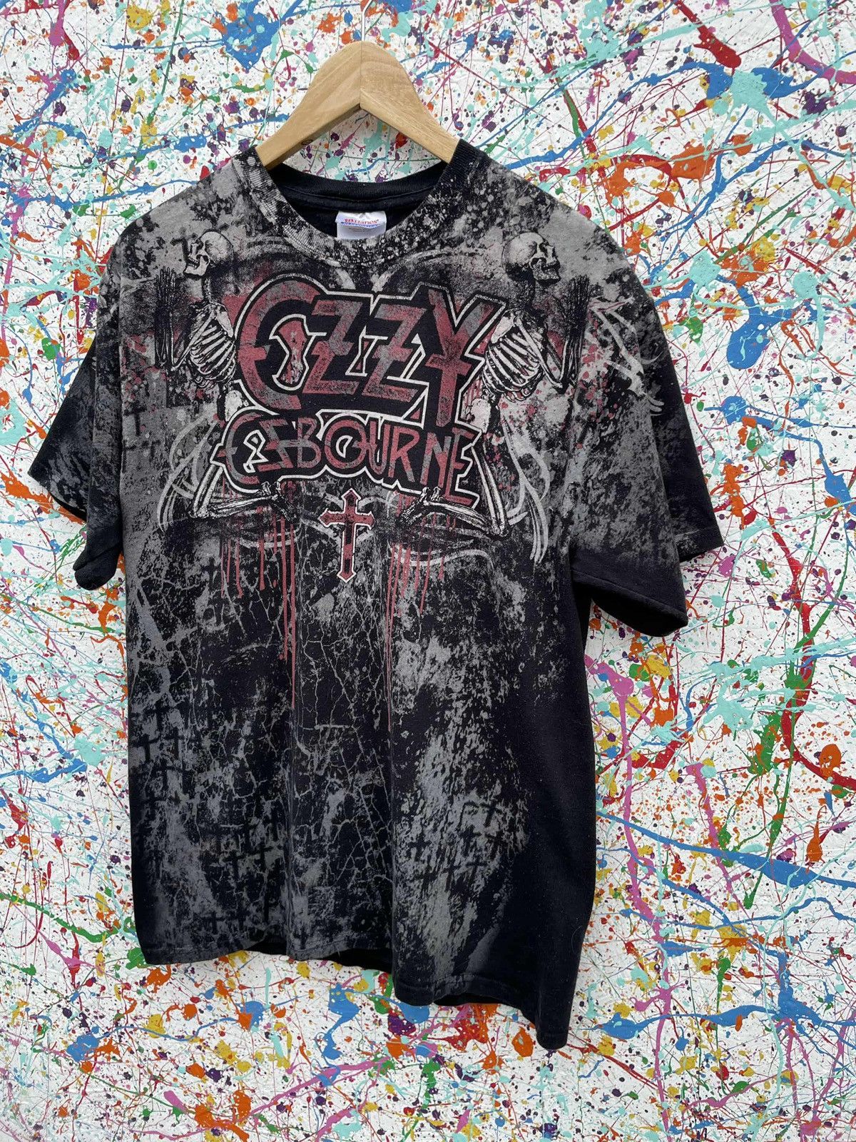 Hanes Vintage Ozzy Osbourne tshirt band tee all over print Sabbath Size US M / EU 48-50 / 2 - 3 Thumbnail