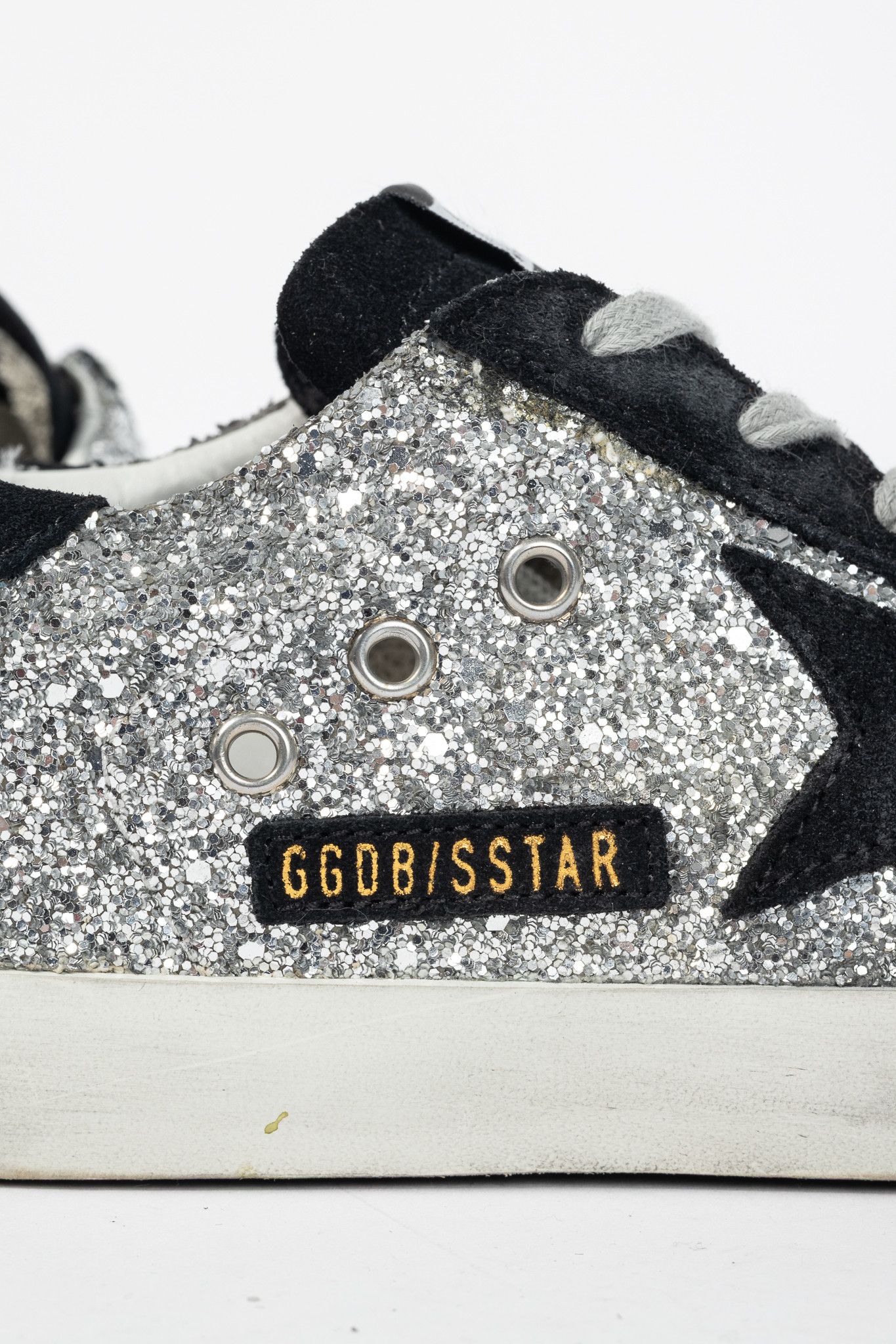 Golden Goose Golden Goose Superstar Glitter & Suede Star Sneakers Size US 8.5 / IT 38.5 - 8 Thumbnail