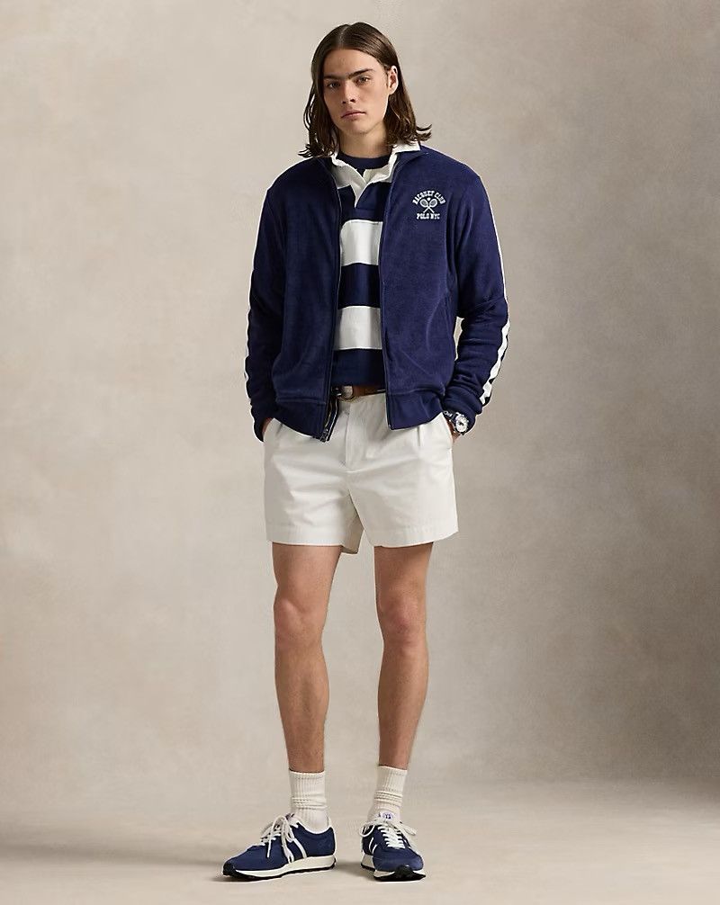 Polo Ralph Lauren Polo Ralph Lauren Embroidered Terry Track Jacket Navy Large Size US L / EU 52-54 / 3 - 3 Thumbnail
