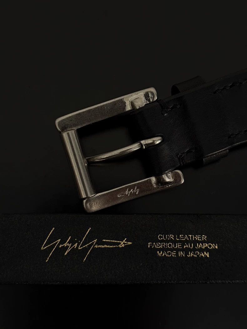 Yohji Yamamoto Yohji Yamamoto Yohji Yamamoto Black Leather Belt Size ONE SIZE - 5 Thumbnail