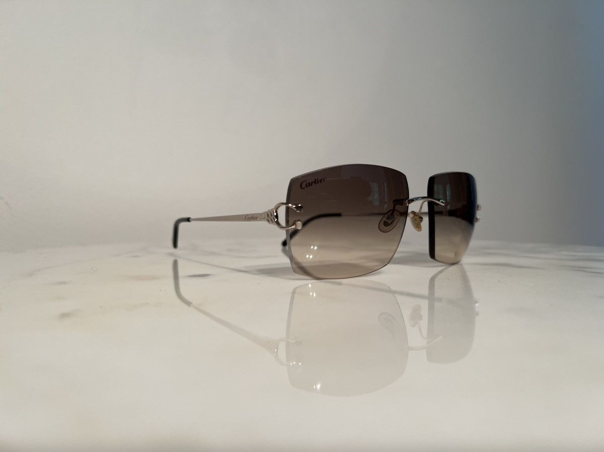 Cartier Cartier Solid 18k White Gold Sunglasses Glasses Size ONE SIZE - 2 Thumbnail