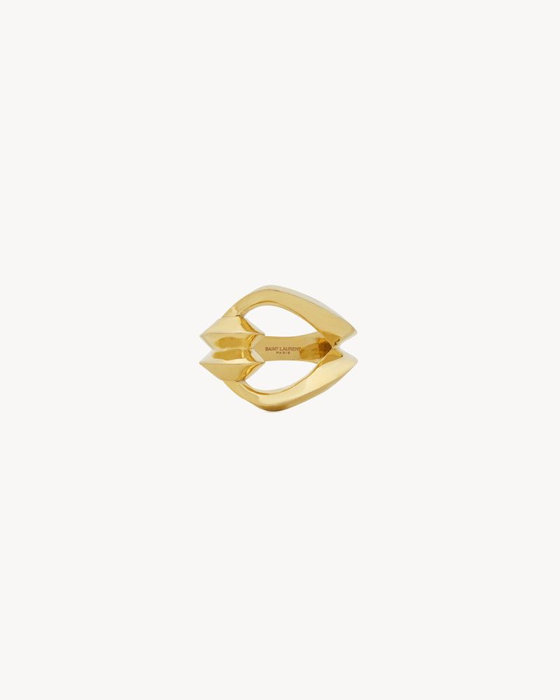 Saint Laurent Paris o1bcso1str0226 Size:06/Loop Ring In Metal in Golden Size ONE SIZE - 4 Thumbnail