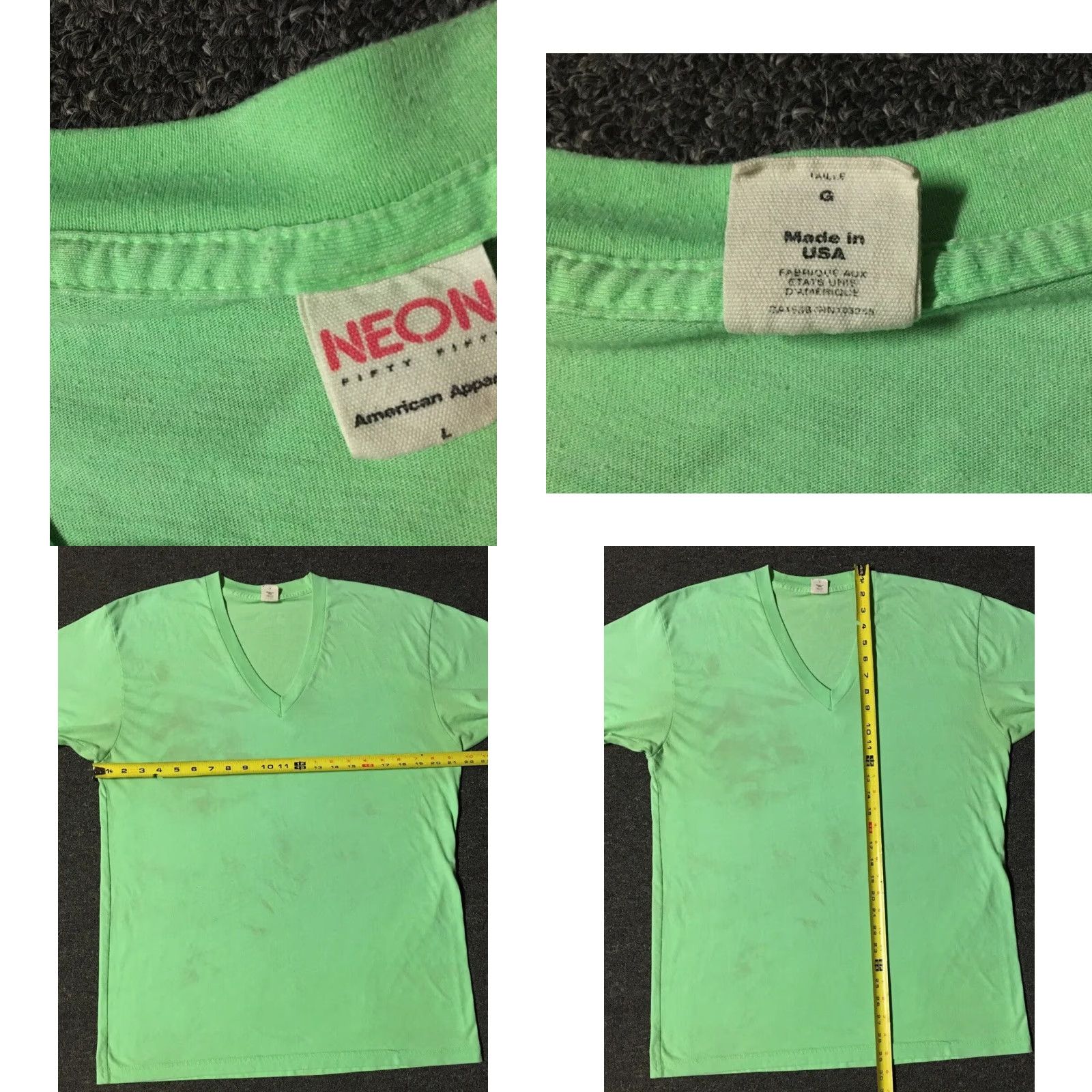 Vintage VINTAGE 90s Neon Faded Distressed V Neck Shirt L USA Grunge Surf Skate Vaporwave Beach Nike Shirt Size US L / EU 52-54 / 3 - 8 Thumbnail