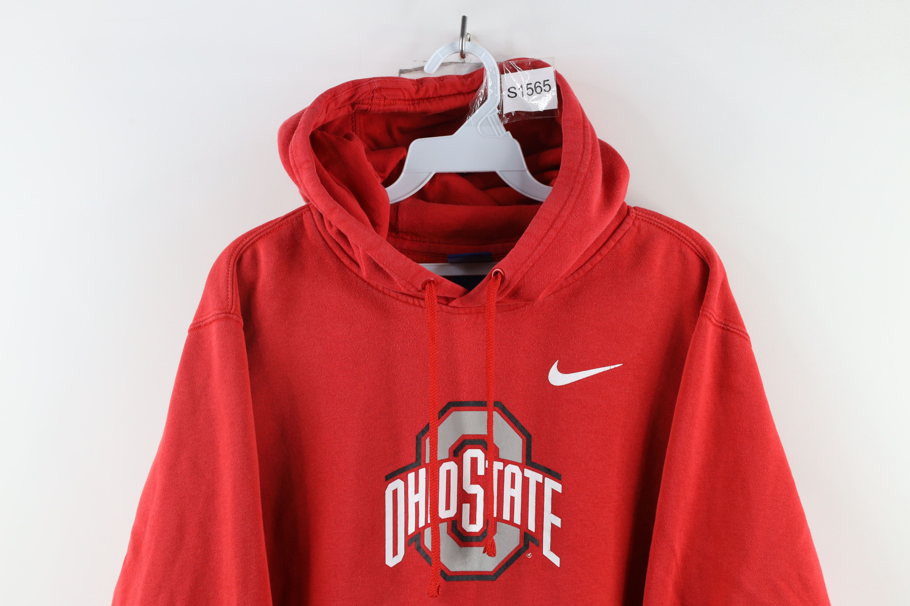 Nike × Vintage Vintage Nike Swoosh Ohio State University Hoodie Sweatshirt Size US L / EU 52-54 / 3 - 2 Thumbnail