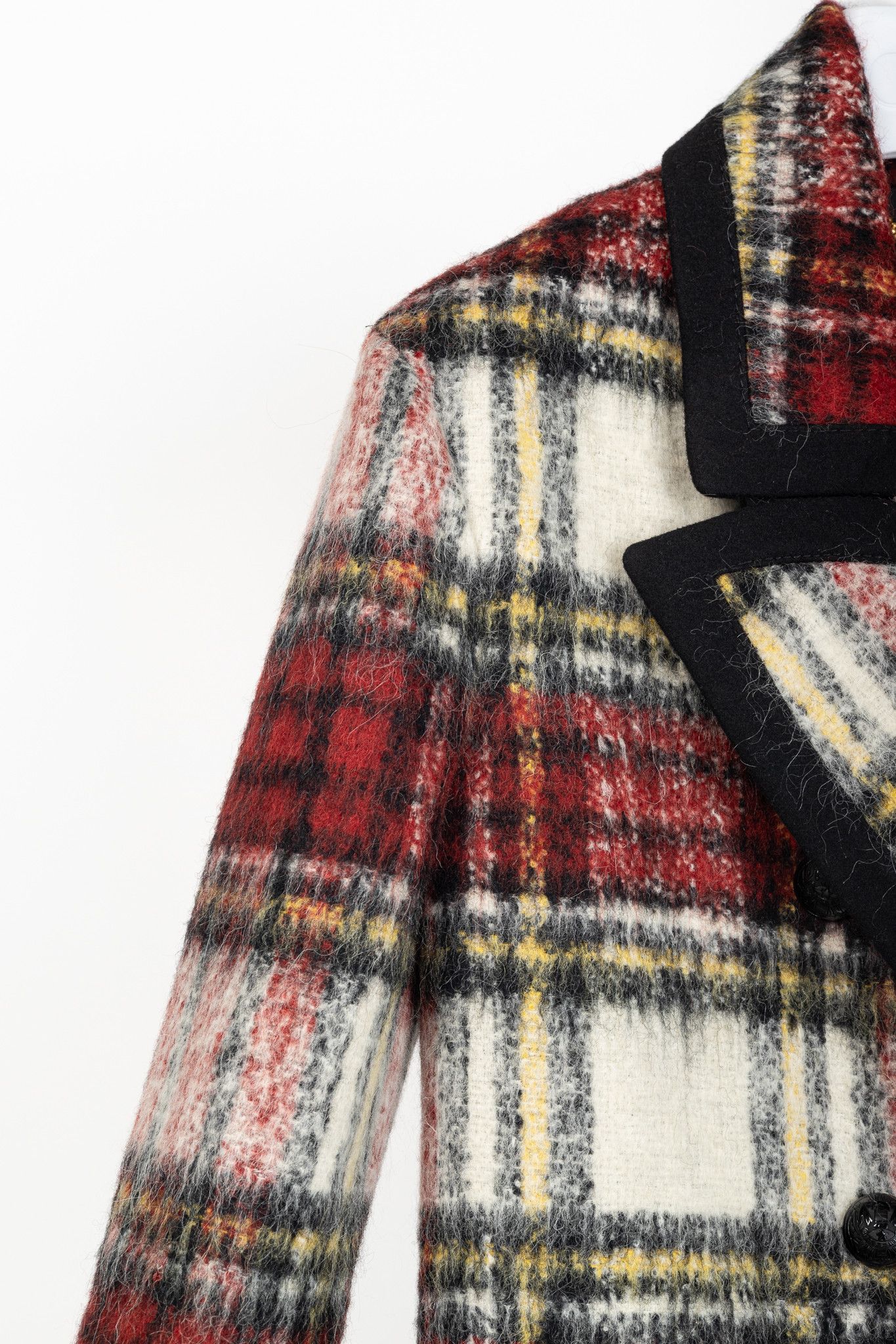 Burberry Burberry AW/16 Runway Red Tartan Wool-Blend Coat Size XS / US 0-2 / IT 36-38 - 5 Thumbnail