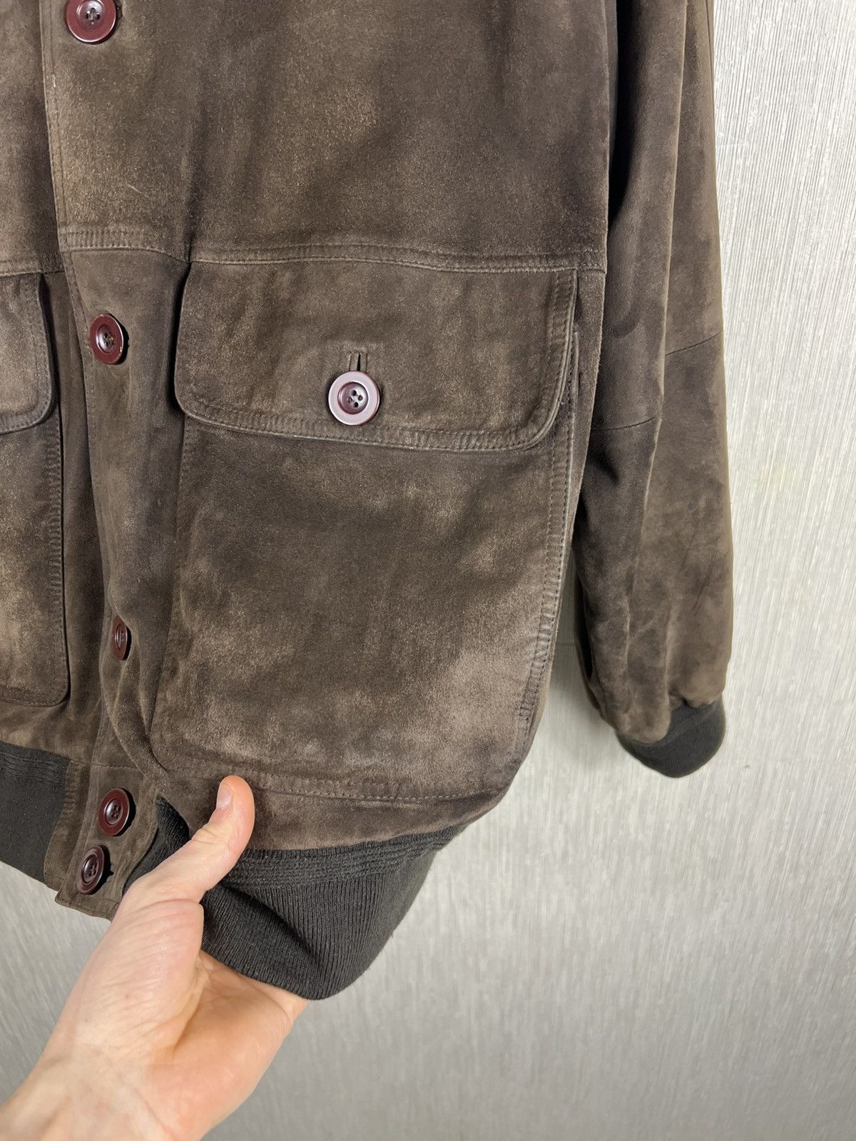 Vintage Vintage 90s Corbalan suede leather bomber aviator jacket Size US L / EU 52-54 / 3 - 7 Thumbnail
