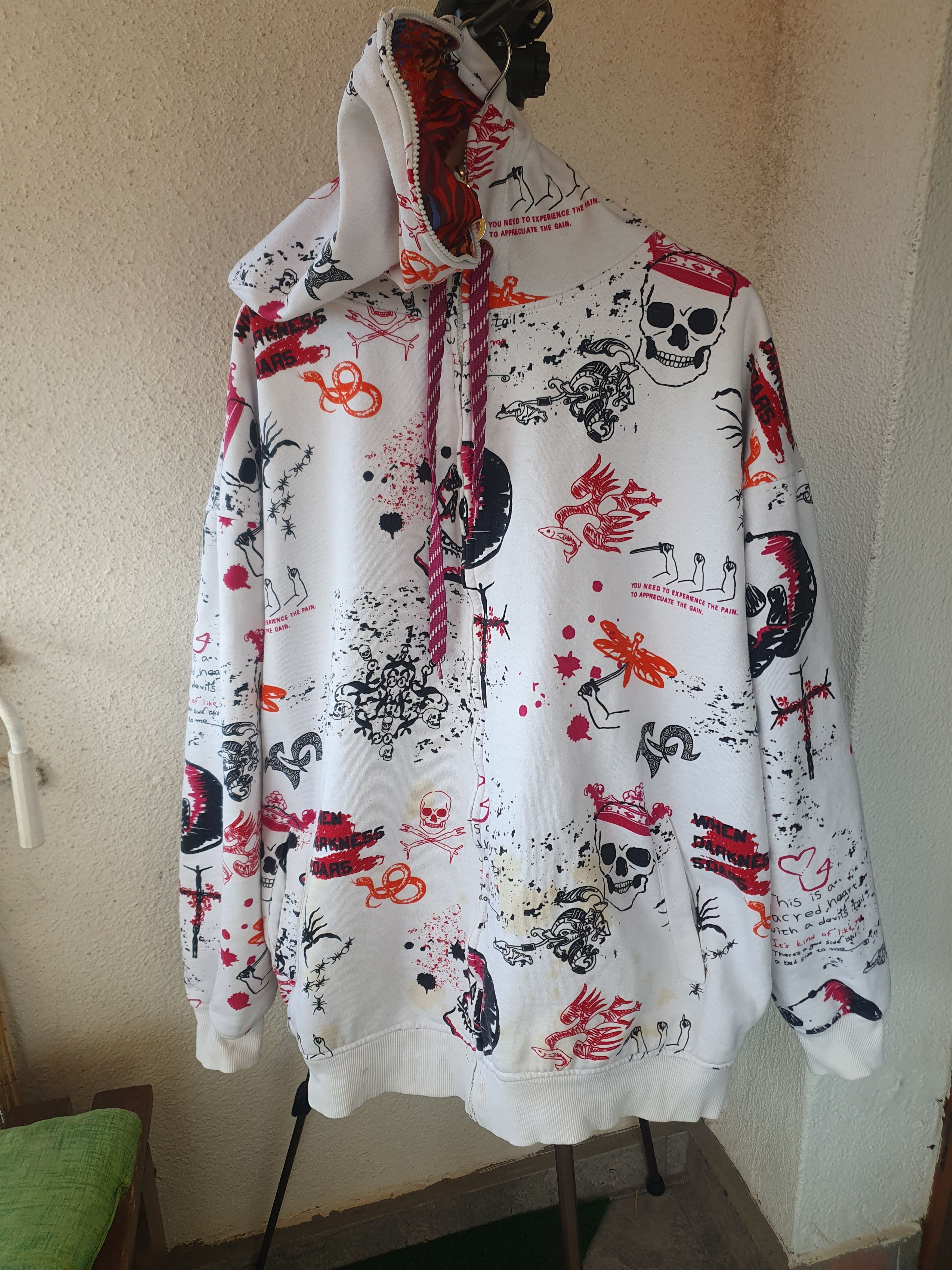 Vintage Russo Spirit Reversible Hoodie Vintage Y2K SWAG sz 3XL Size US XXL / EU 58 / 5 - 2 Thumbnail