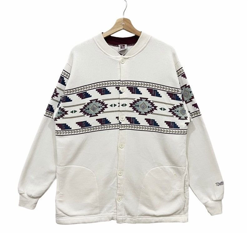 Art Comes First × Vintage Vintage 90s Art Unlimited Navajo Aztec Design Button Jacket Size US L / EU 52-54 / 3 - 1 Thumbnail