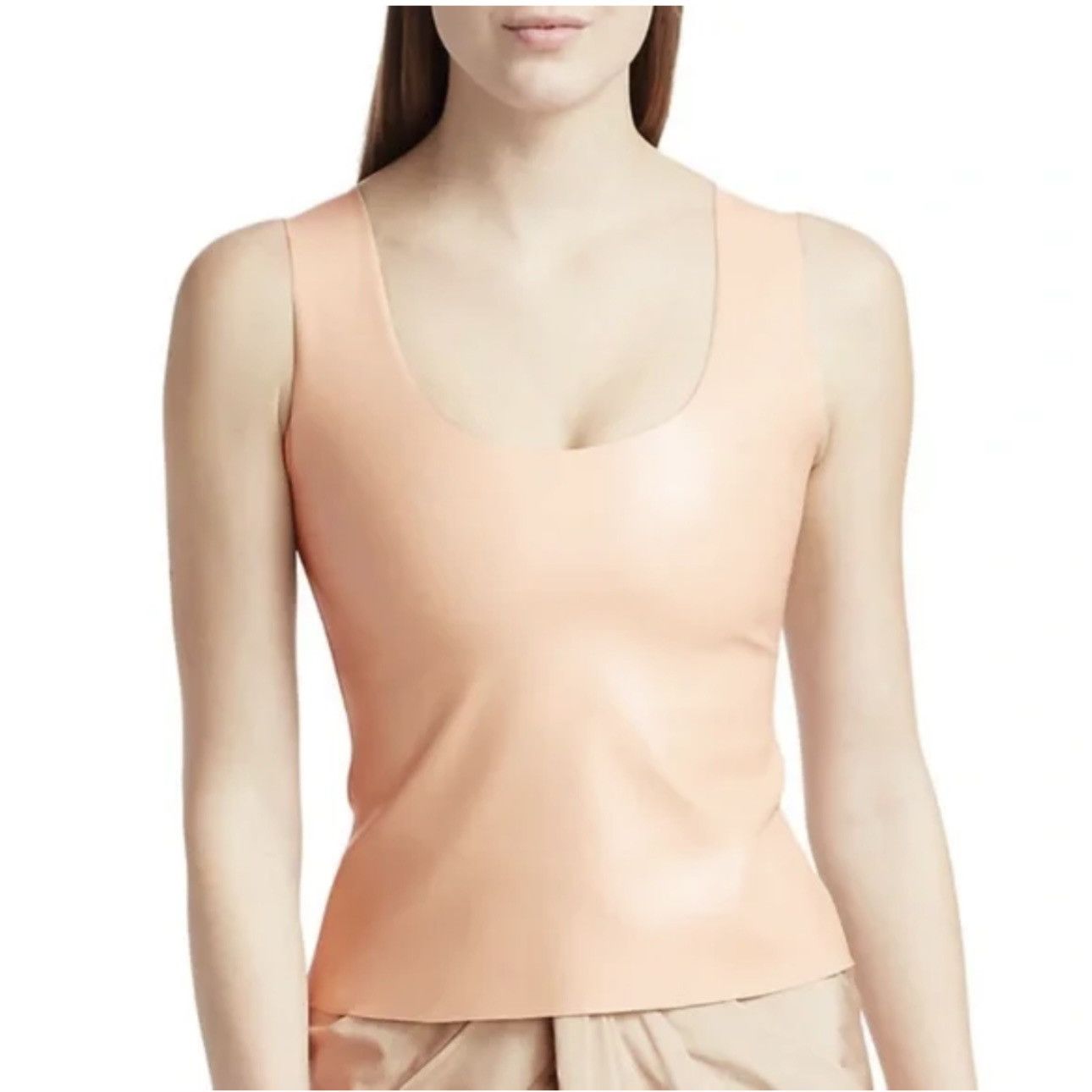A.W.A.K.E. MODE Faux Leather Tank in Nude Size S / US 4 / IT 40 - 2 Thumbnail