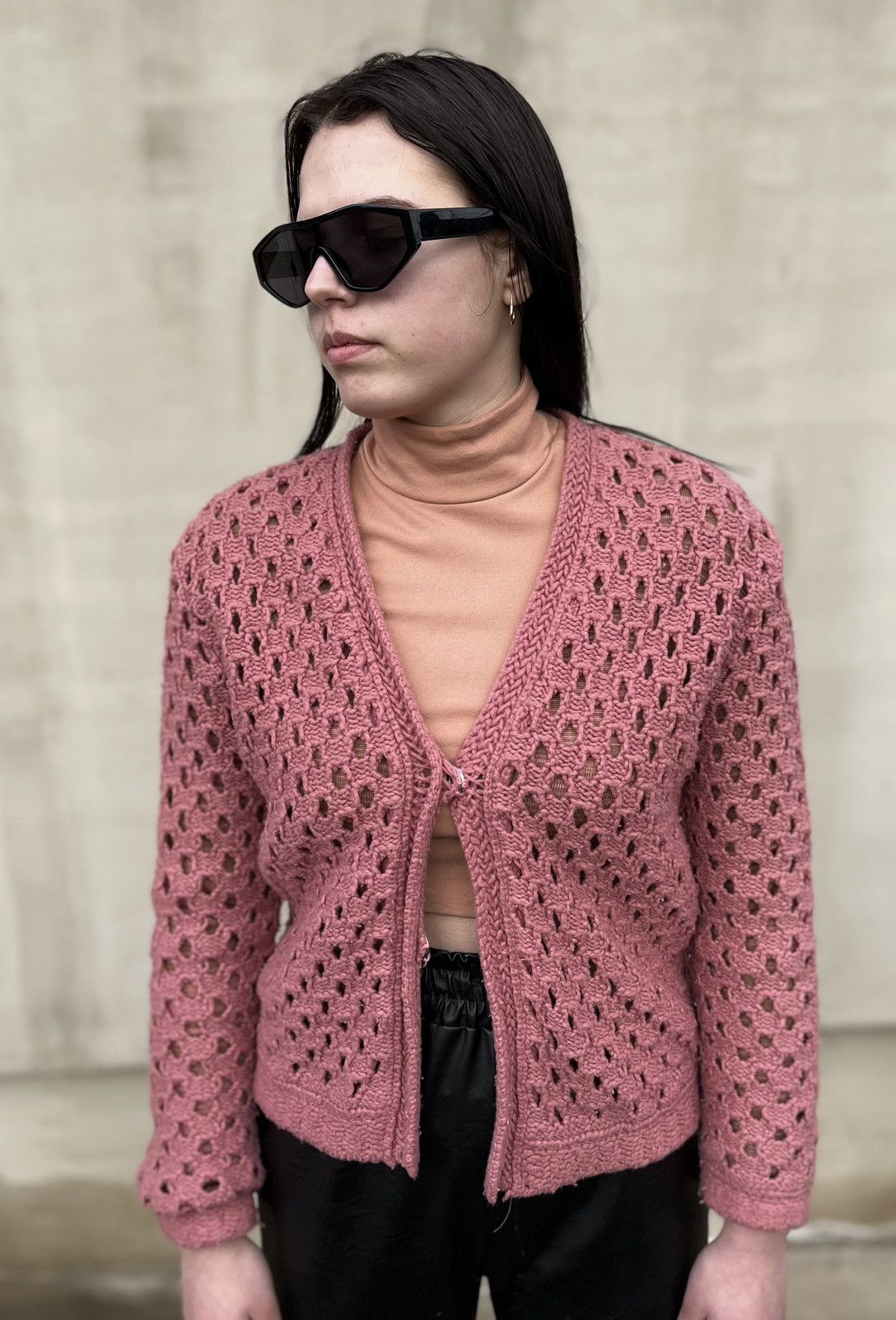 Missoni Missoni Pink Open Knit Cardigan Sweater Wool Cashmere Italy Size XS / US 0-2 / IT 36-38 - 8 Thumbnail