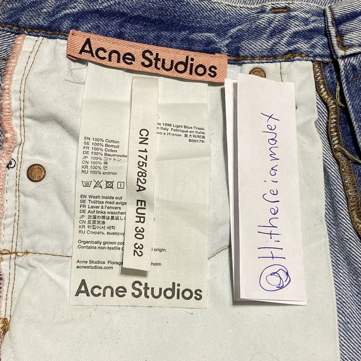 Acne Studios 1996 Light Blue Trash Denim Size US 30 / EU 46 - 4 Thumbnail