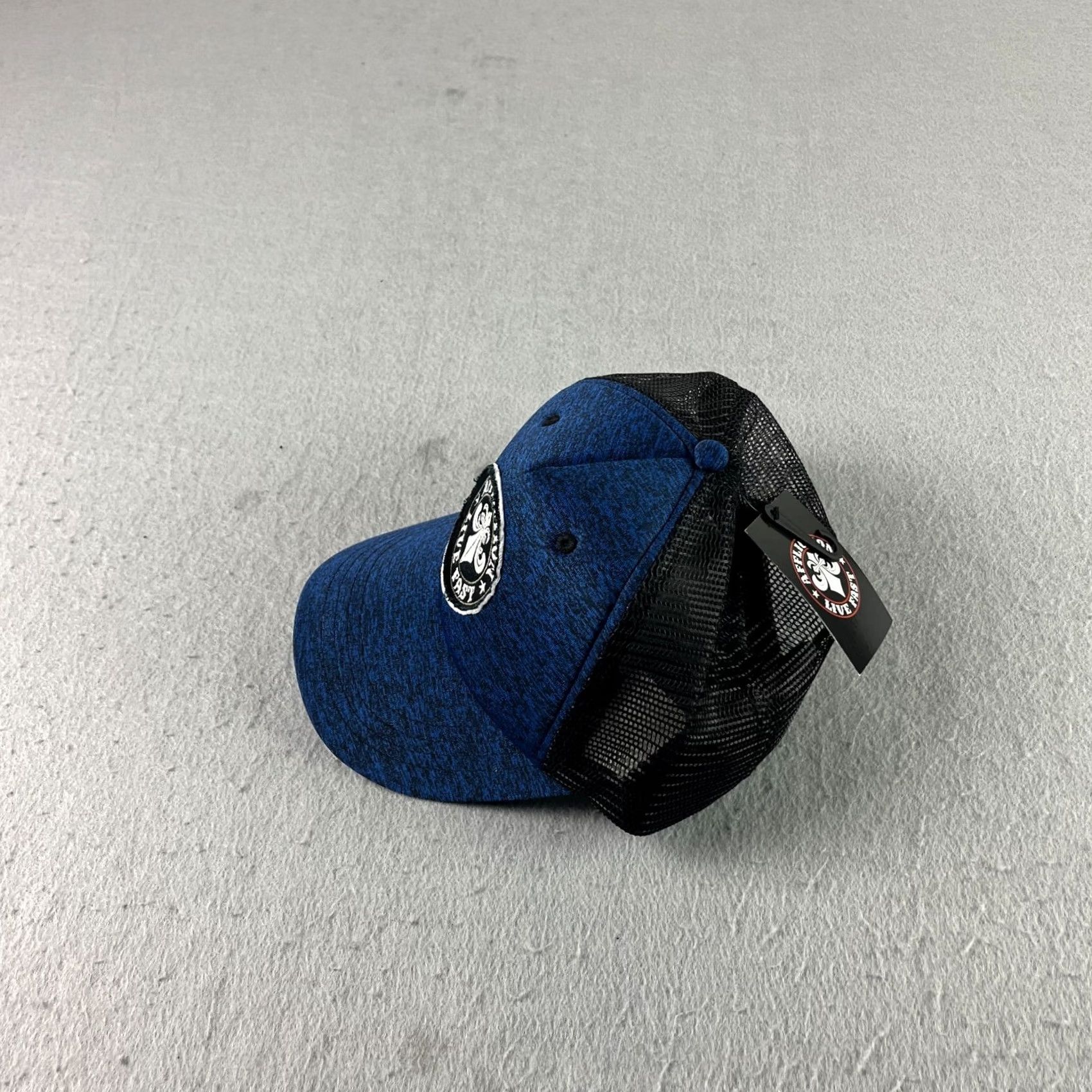 Affliction Affliction Hat Blue Black Trucker Adjustable Snapback Embroidered Adult NEW Cap Mens One Size Style: Trucker Hat Color: Blue Size ONE SIZE - 2 Thumbnail