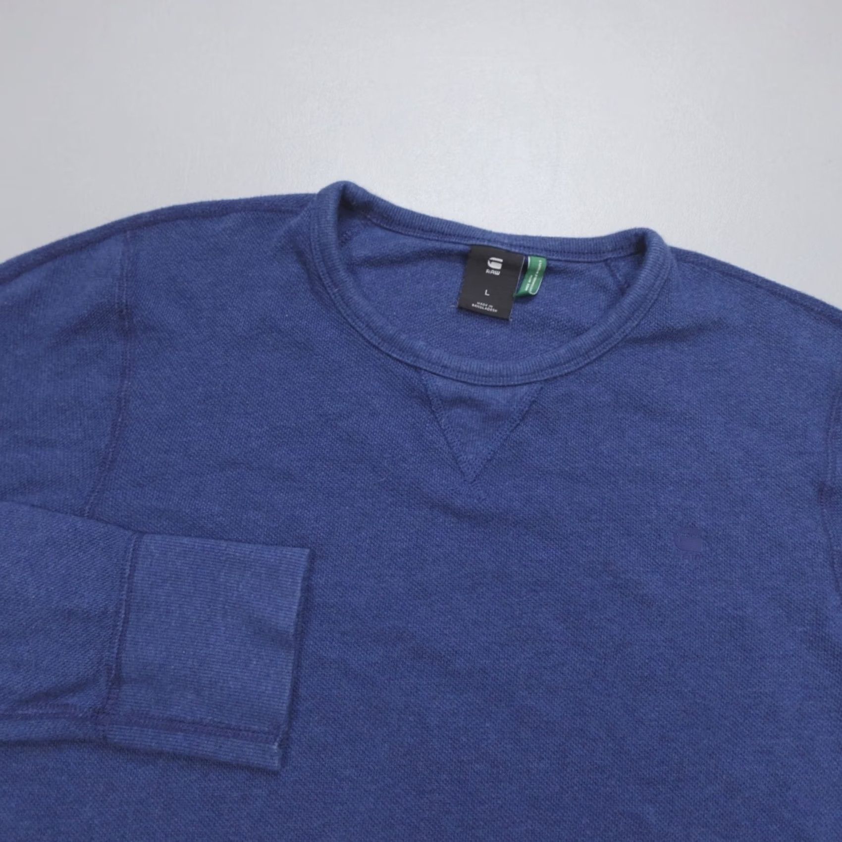Vintage G-Star Raw Thermal Knit Crew Neck Pullover Sweatshirt L/S Men's Slim Fit Size L Blue Size US L / EU 52-54 / 3 - 2 Thumbnail