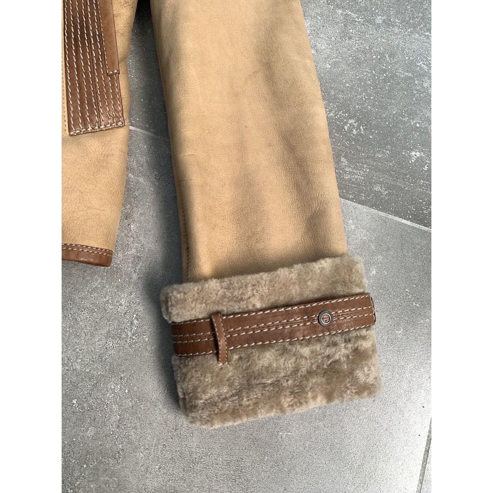 Aeronautica Militare AERONAUTICA MILITARE Sheepskin Fur Biker Jacket Coat IT 42 S Size M / US 6-8 / IT 42-44 - 19 Thumbnail