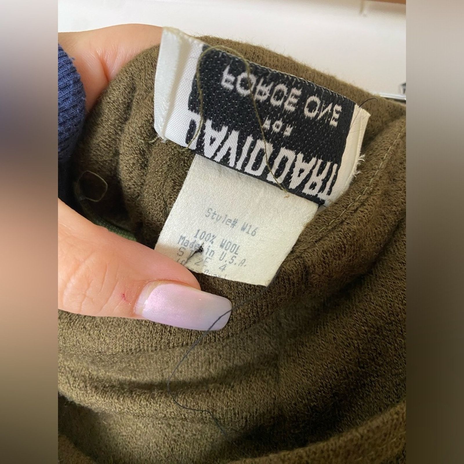 Vintage David Dart for One Force Wool MIDI Faux Wrap Brown Skirt 4 Size 27" / US 4 / IT 40 - 5 Thumbnail