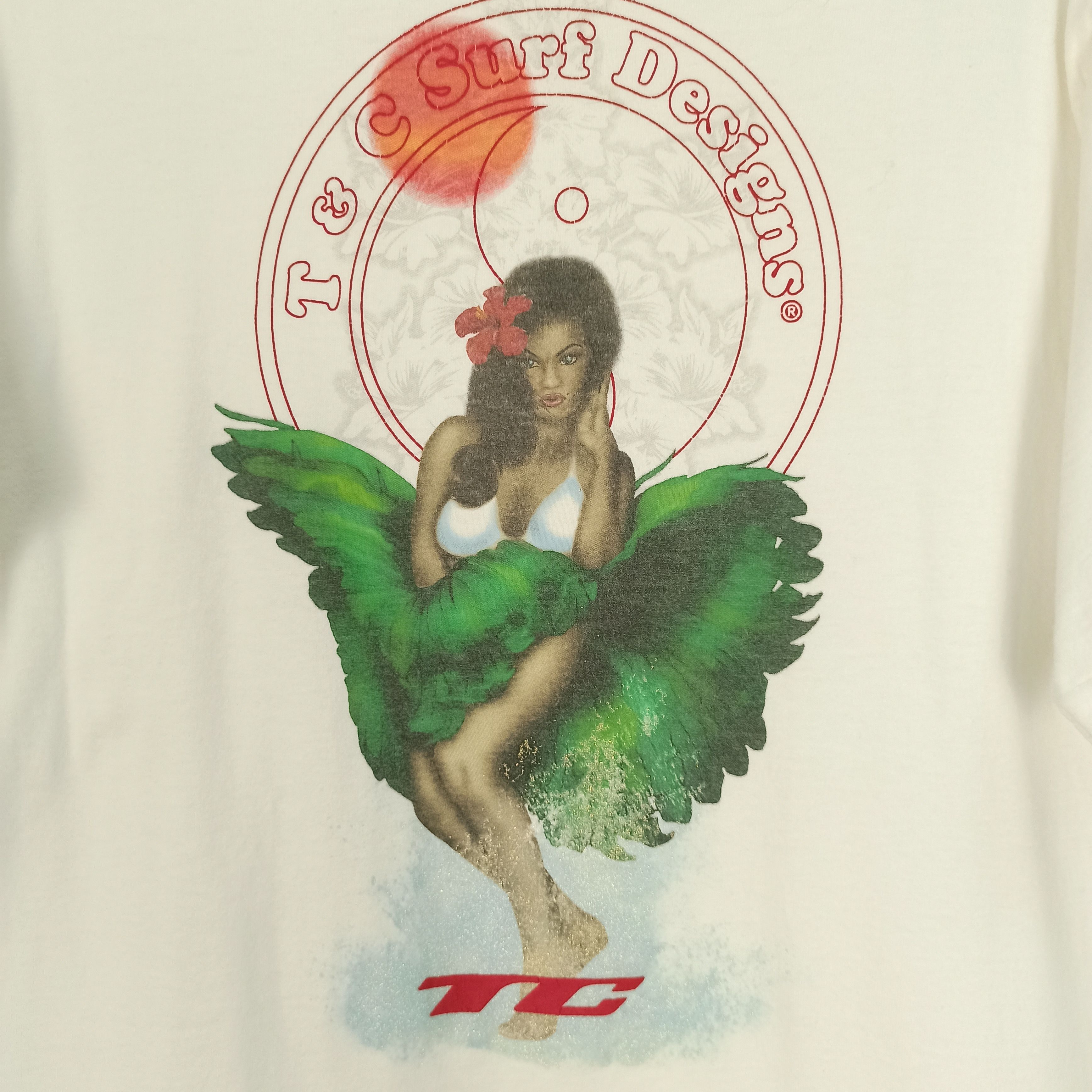 Vintage Vtg 90s T&C Surf Designs Hawaii Surf Surfboards Made in USA Size US L / EU 52-54 / 3 - 3 Thumbnail