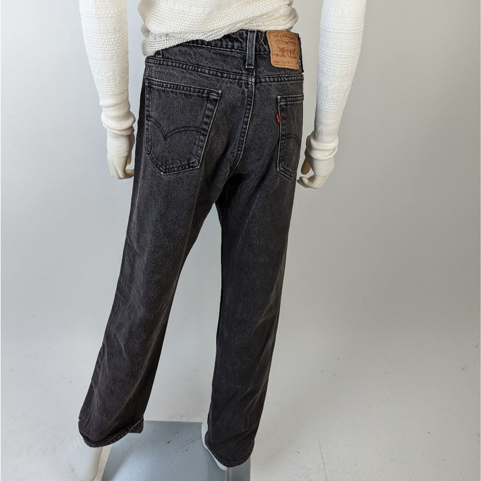 Vintage Vintage Y2K 505 Regular Fit Straight Leg Black Jeans - 36 Size US 36 / EU 52 - 2 Thumbnail
