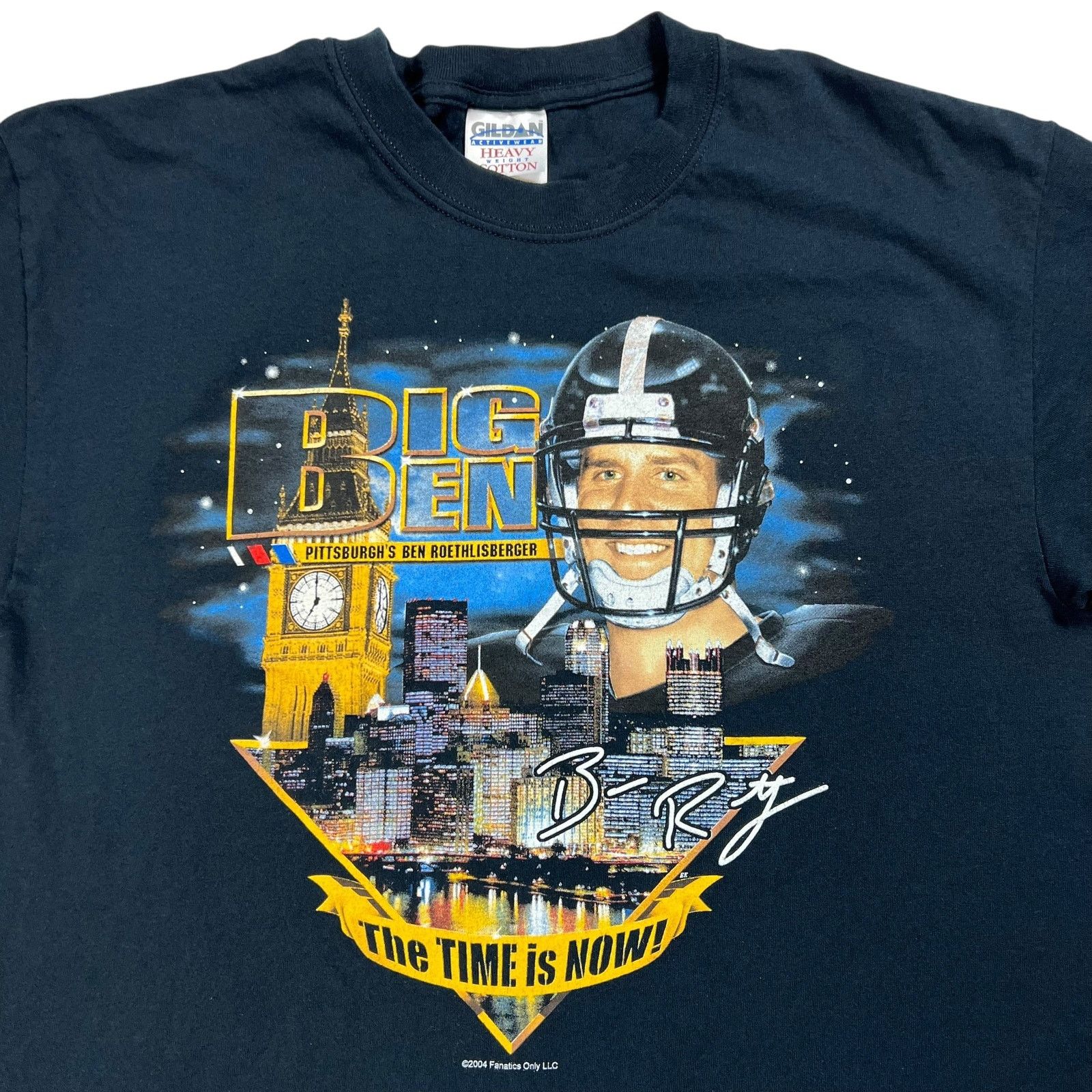 Gildan × NFL × Vintage Vintage 2004 Pittsburgh Steelers Ben Roethlisberger tee (L) Size US L / EU 52-54 / 3 - 2 Thumbnail