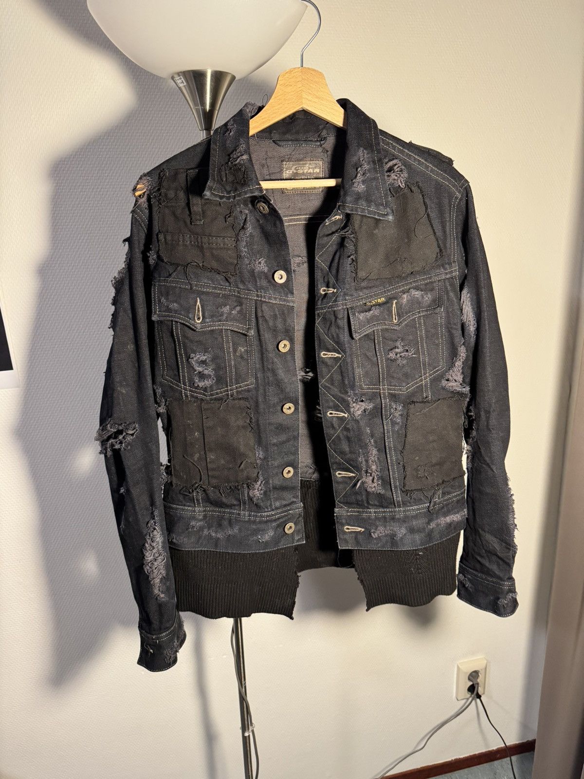 Designer Eternal sloth distressed denim jacket Size US S / EU 44-46 / 1 - 2 Thumbnail