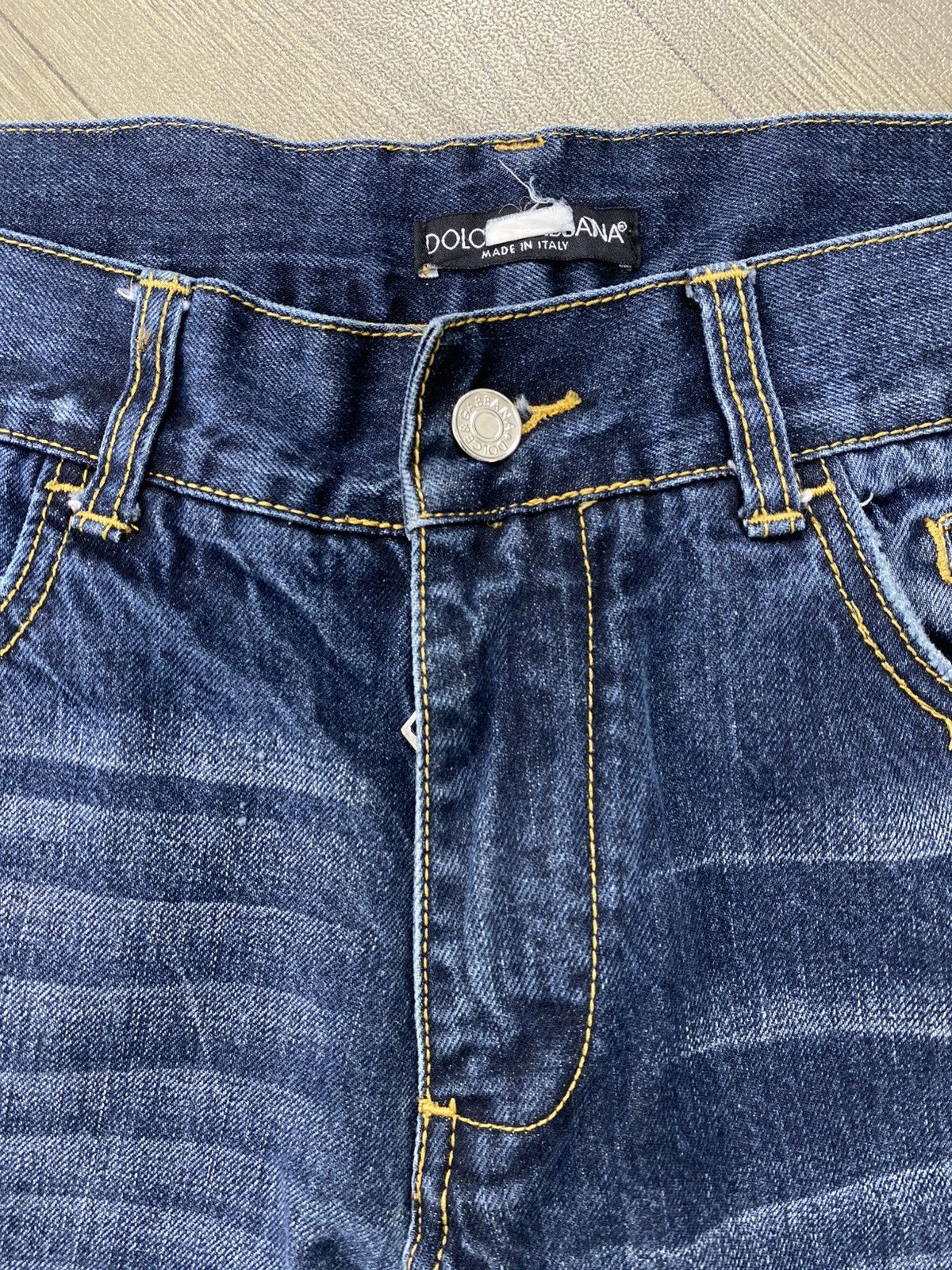 Dolce & Gabbana 2000s Dolce Gabbana Distressed Faded Straight Jeans Luxury Size US 34 / EU 50 - 8 Thumbnail