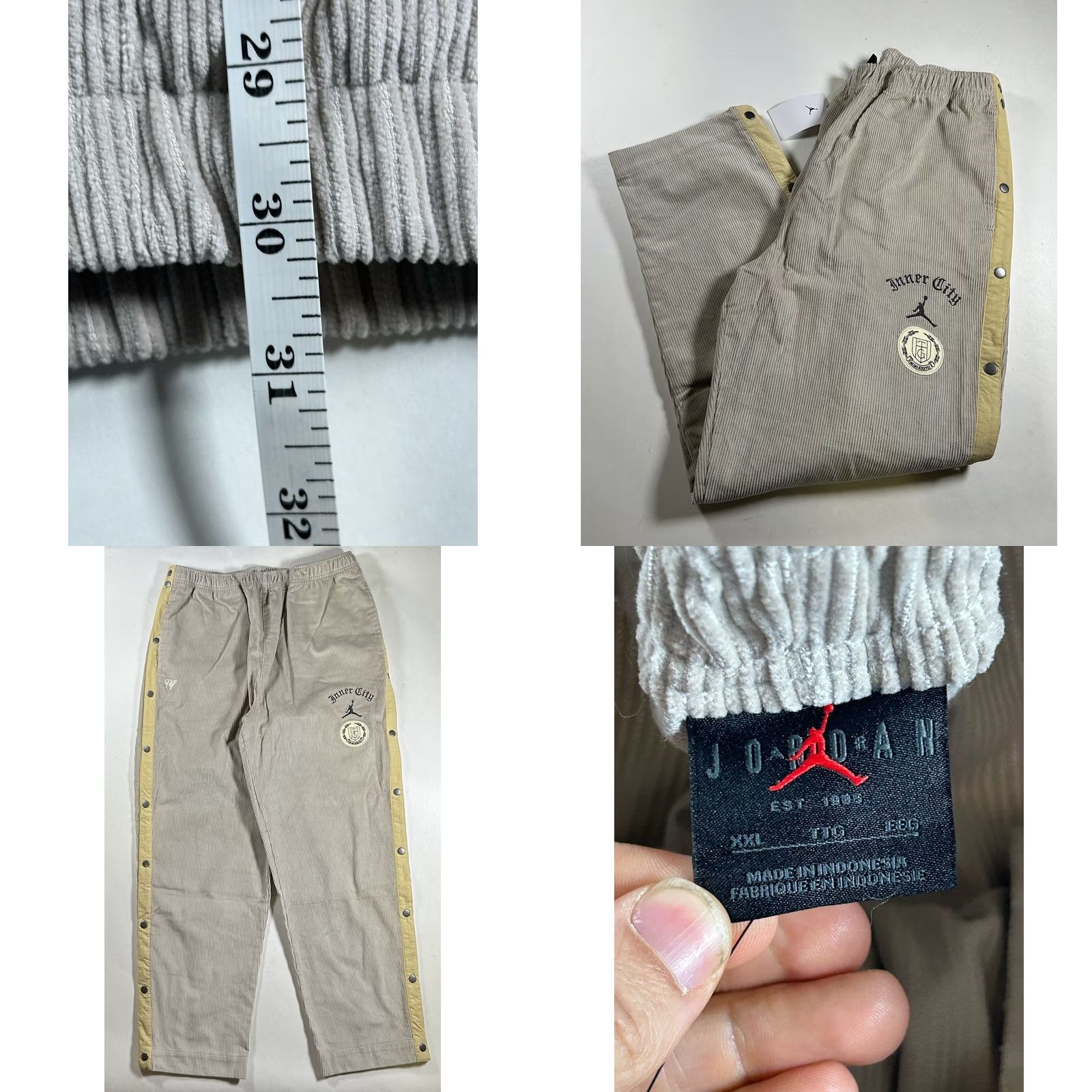 Jordan Brand Air Jordan Honor The Gift Inner City Russell Westbrook Cord Suit Set Jacket 2XL Beige Mens Size 48R - 10 Thumbnail