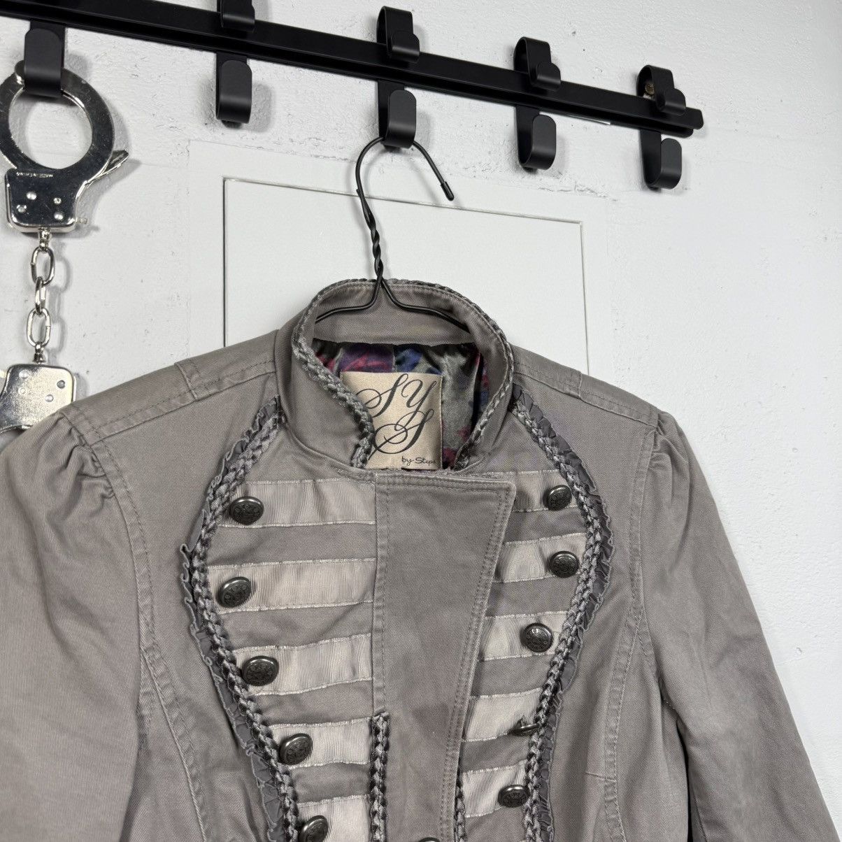 Japanese Brand OOs Napoleon Military Denim Blazer Jacket PPFM Balmain Vibe Size XS / US 0-2 / IT 36-38 - 5 Thumbnail
