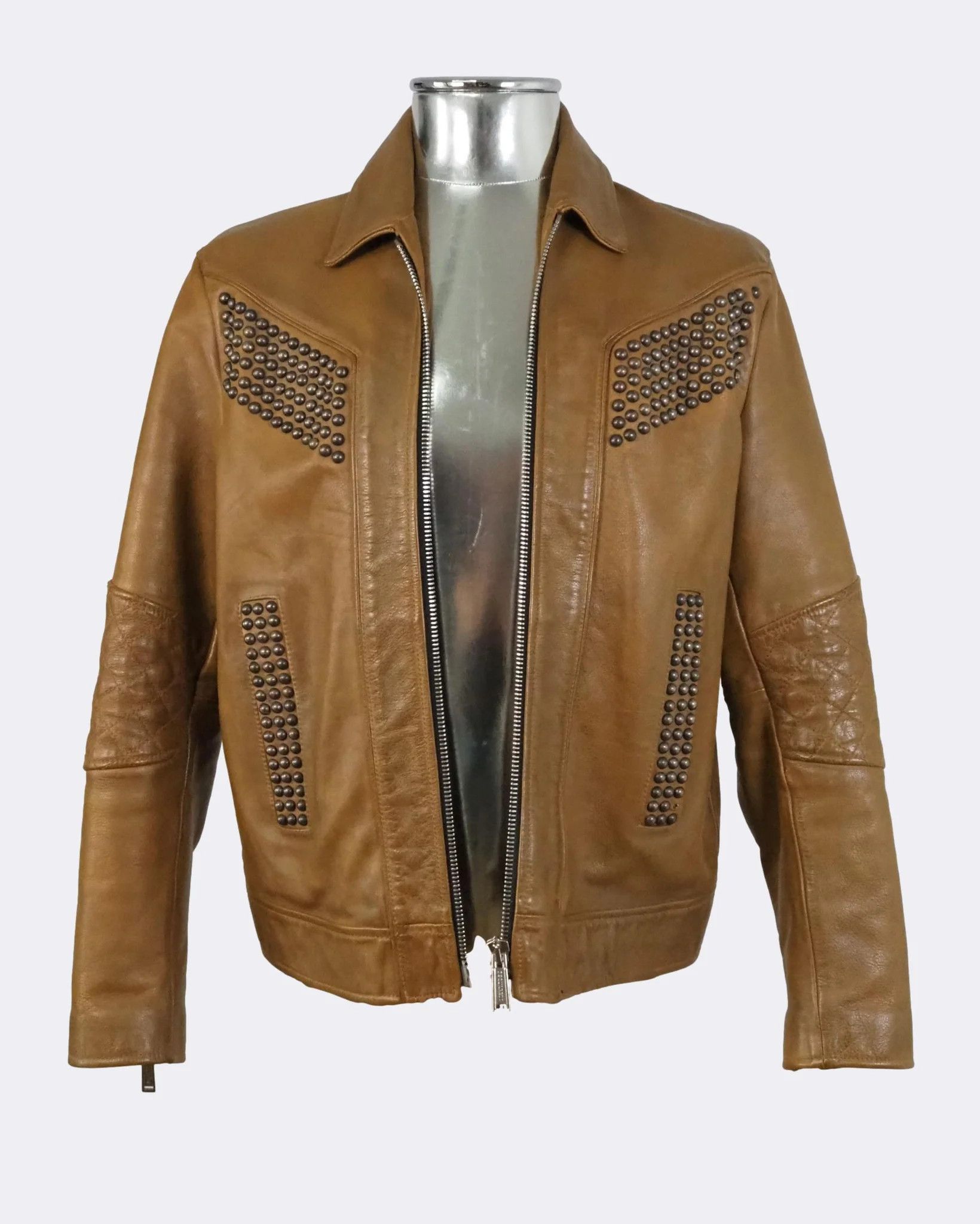 Dsquared2 Men's Dsquared2 Studded Calfskin Leather Jacket $2350 Size US M / EU 48-50 / 2 - 9 Thumbnail