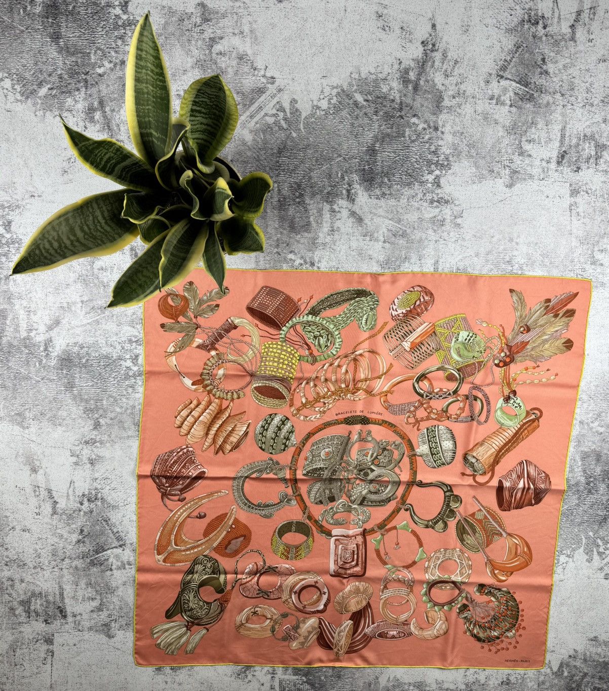 Hermes HERMES Paris Bracelets De Lumiere 100% Silk Scarf RARE Scarv Size ONE SIZE - 1 Thumbnail
