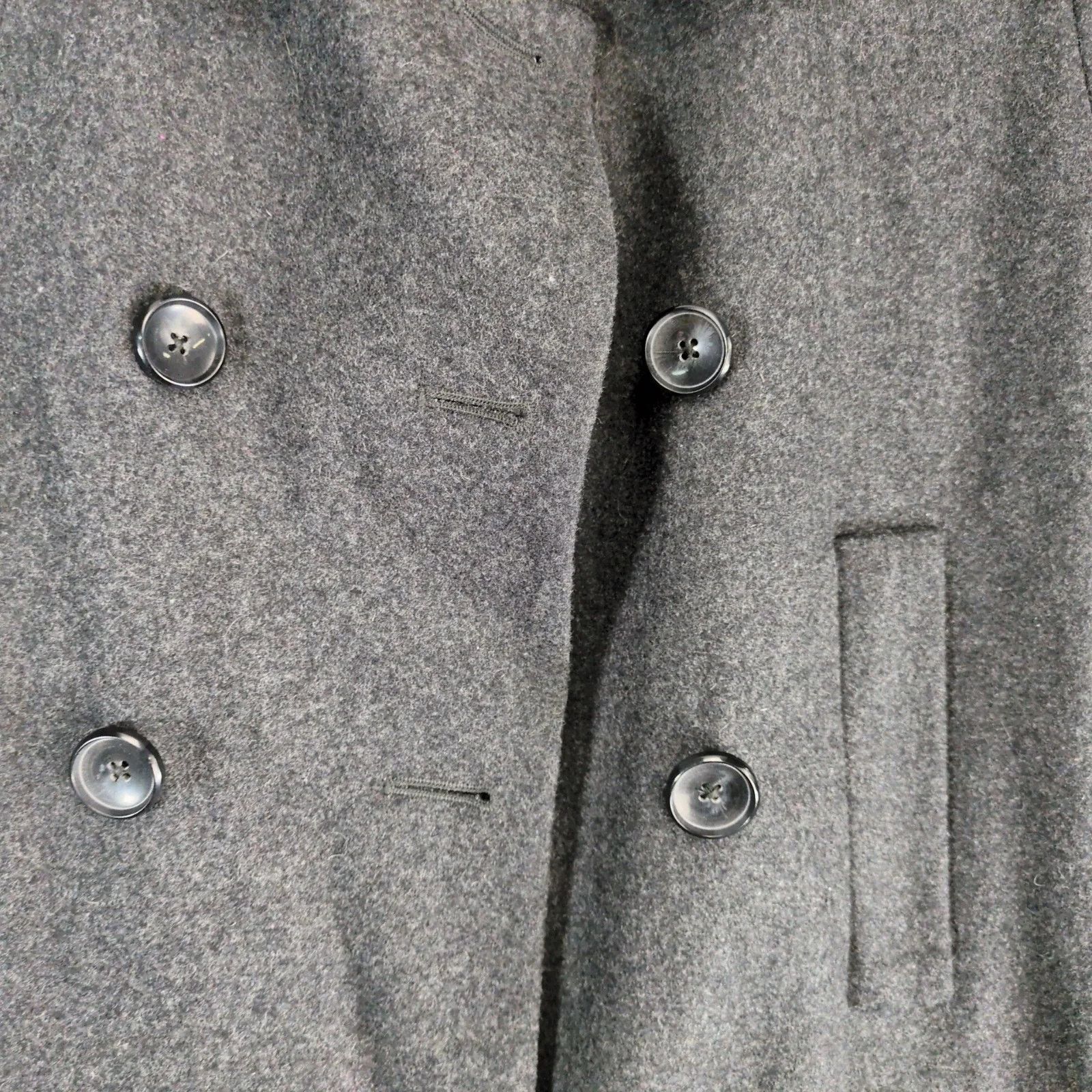 Old Navy Old Navy Gray Wool Blend Pea Coat Women's M Sherpa Collar Size M / US 6-8 / IT 42-44 - 9 Thumbnail