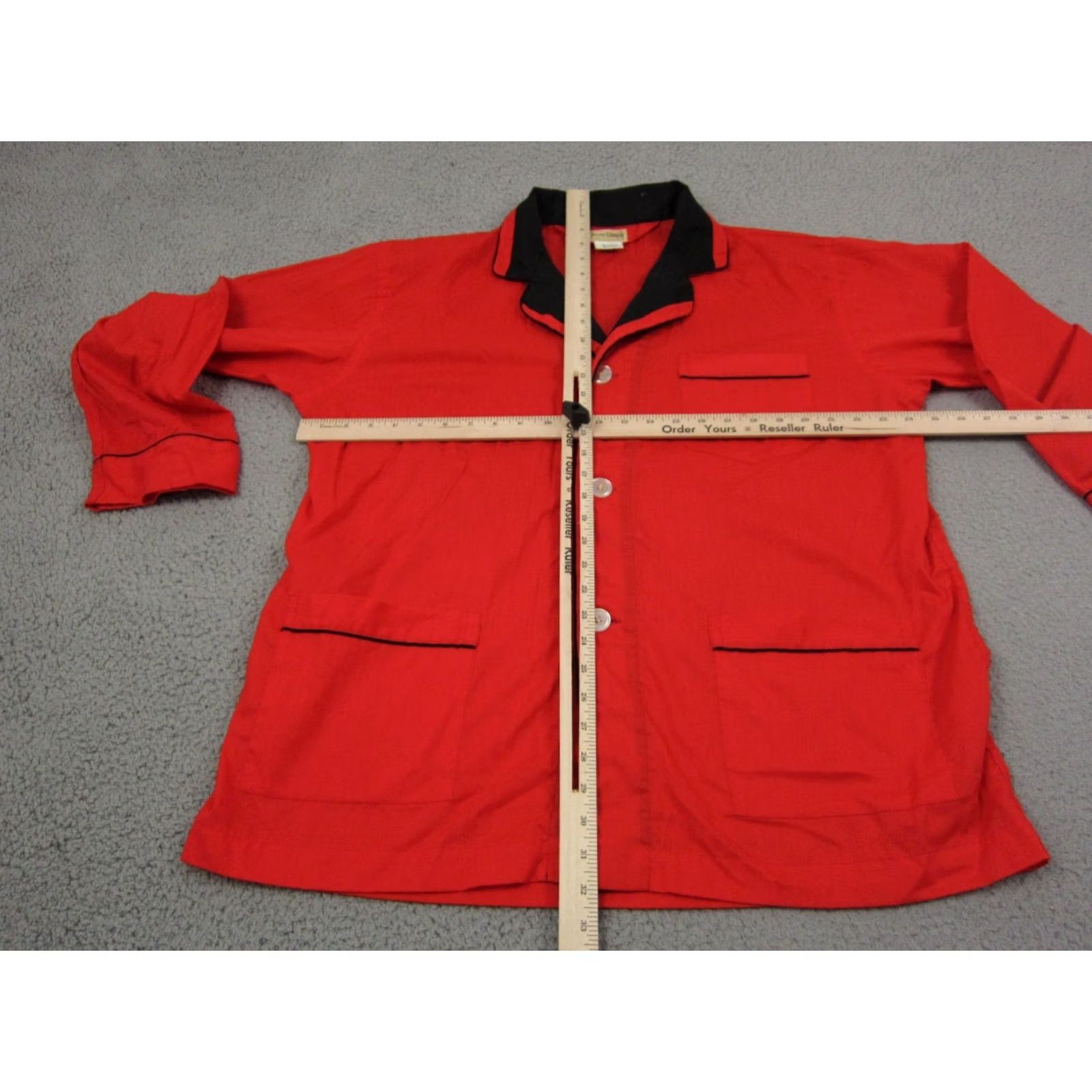 Pierre Cardin Pierre Cardin Shirt Button-Up 70s 90s Mens Red Black Cotton Size L Long Sleeve Collared Spread Pocket Vintage Shirt Size US L / EU 52-54 / 3 - 7 Thumbnail