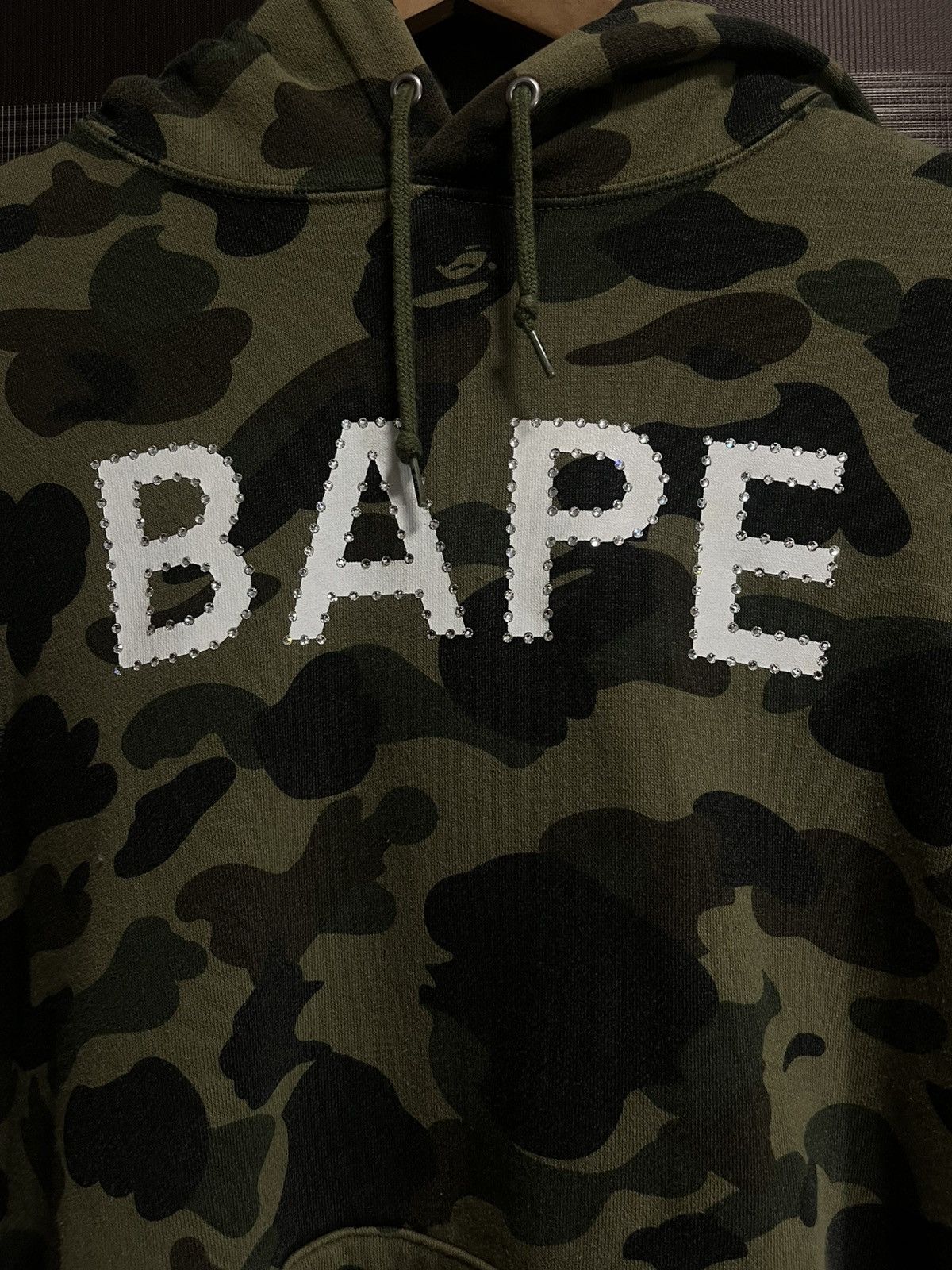 Bape BAPE X SWAROVSKI GREEN CAMO HOODIE Size S / US 4 / IT 40 - 1 Thumbnail