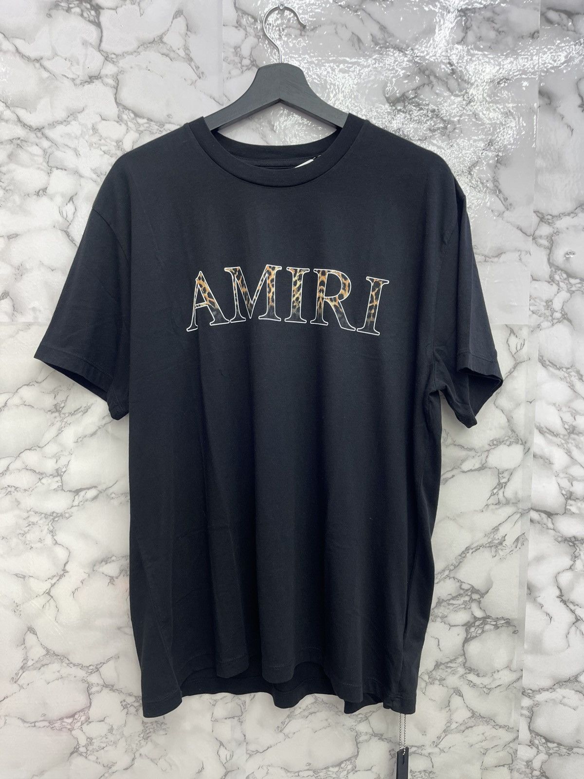 Amiri Amiri logo leopard tee (black) Size US L / EU 52-54 / 3 - 1 Thumbnail