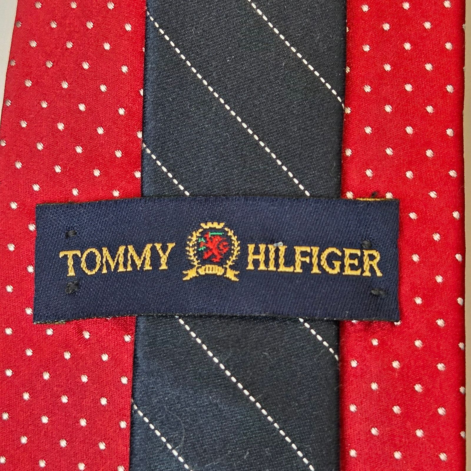 Tommy Hilfiger Tommy Hilfiger Red Silk Tie Lot 4 USA Wide 3.75" Contrast Size ONE SIZE - 10 Thumbnail