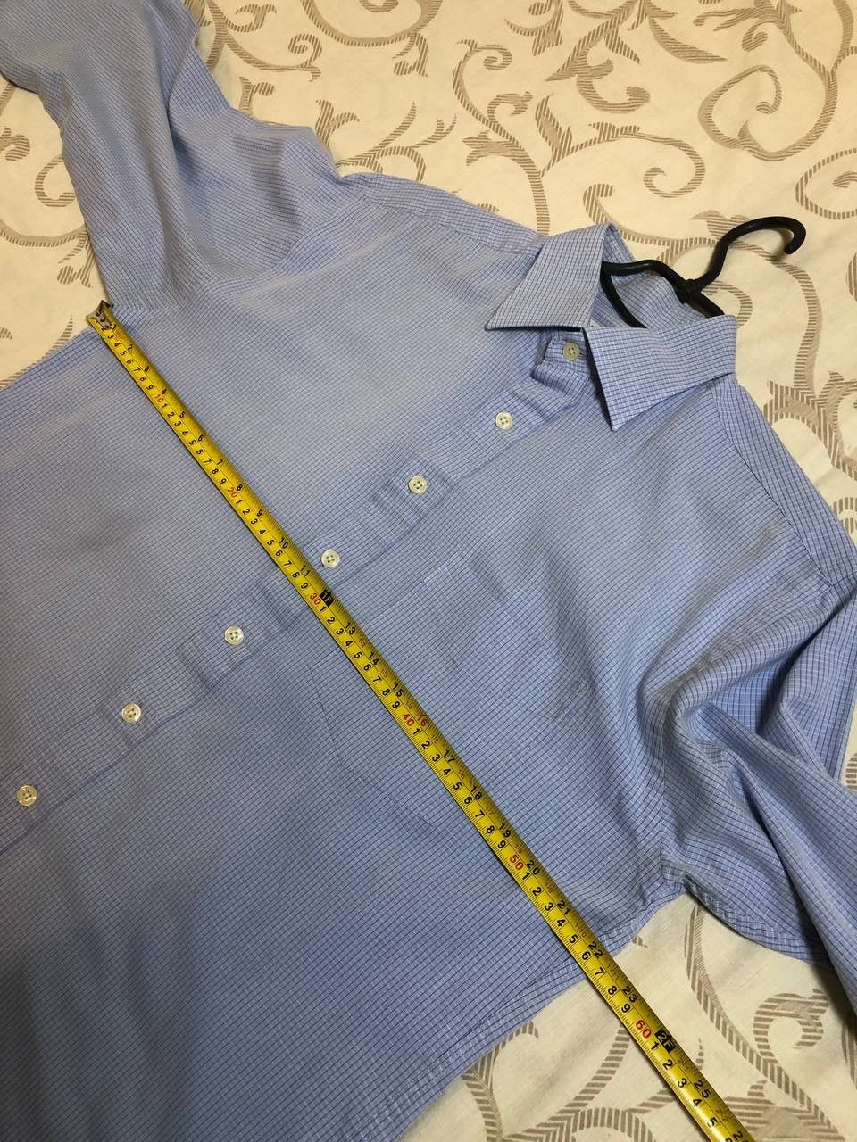 Balmain Balmain Paris Blue Check Dress Shirt Size US XL / EU 56 / 4 - 8 Thumbnail