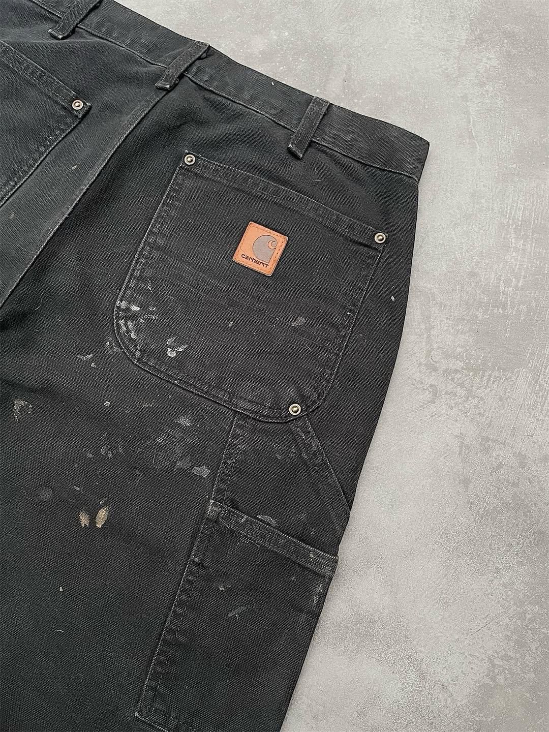 Carhartt Faded Black Carhartt Doublekne B136-BLK🪡Grunge Size US 33 - 7 Thumbnail