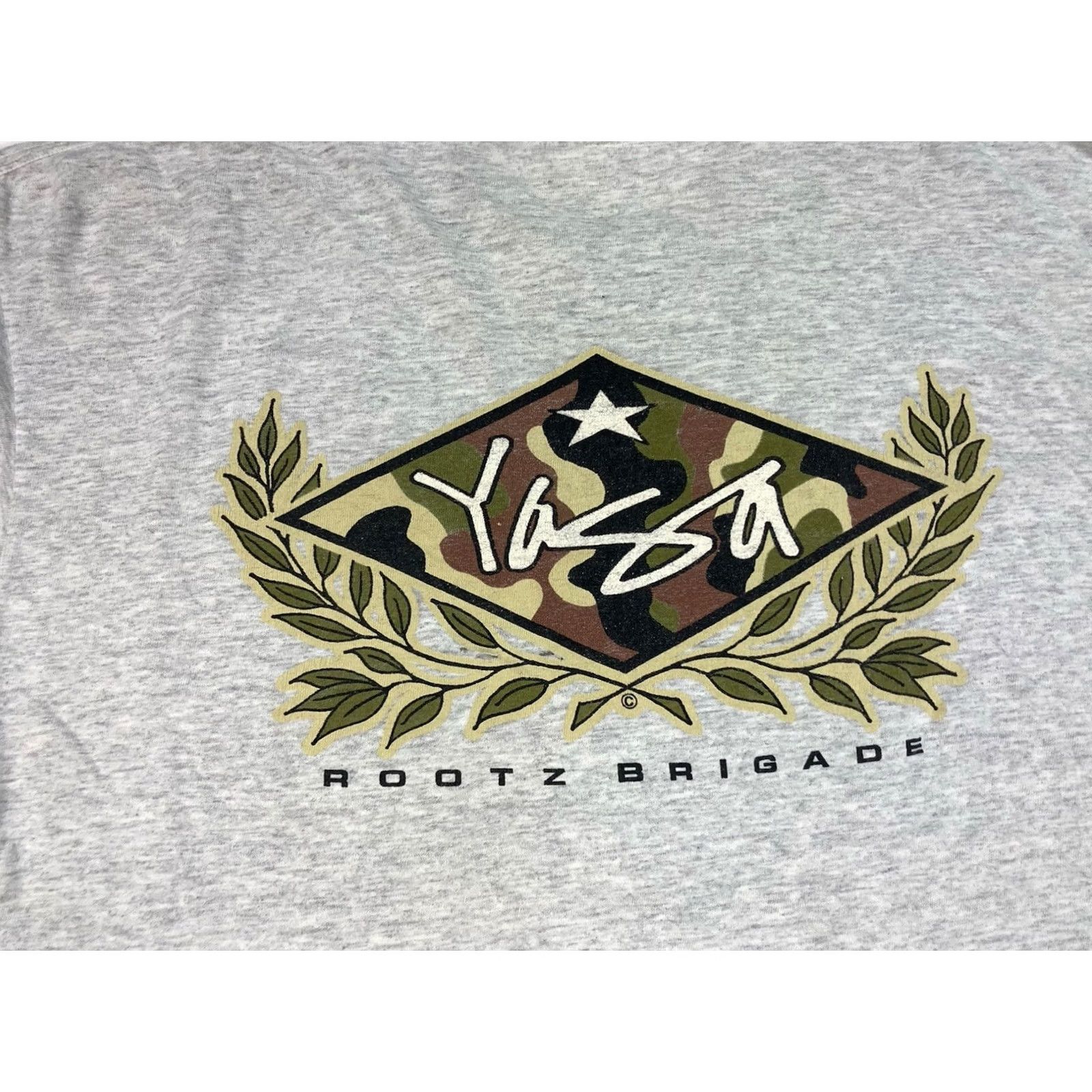 SAS VINTAGE Yasa Rootz Brigade Graphic T-shirt Men Large Gray USA 90s Single Stitch Size US L / EU 52-54 / 3 - 2 Thumbnail