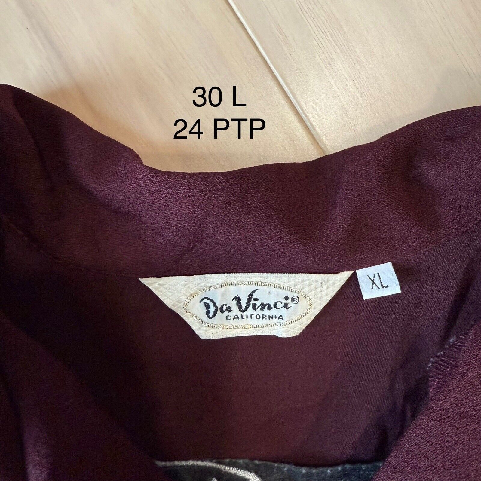 Vintage Vintage Da Vinci California Shirt XL Maroon 90s Chicano Low Size US XL / EU 56 / 4 - 5 Thumbnail