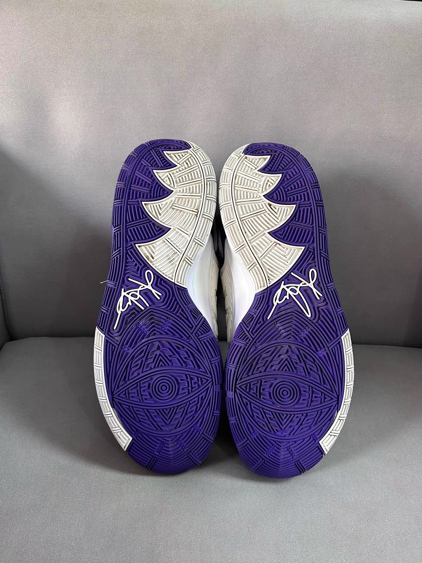 Nike Kyrie 6 White & Purple Ｑ20 Size US 15 / EU 48 - 5 Thumbnail