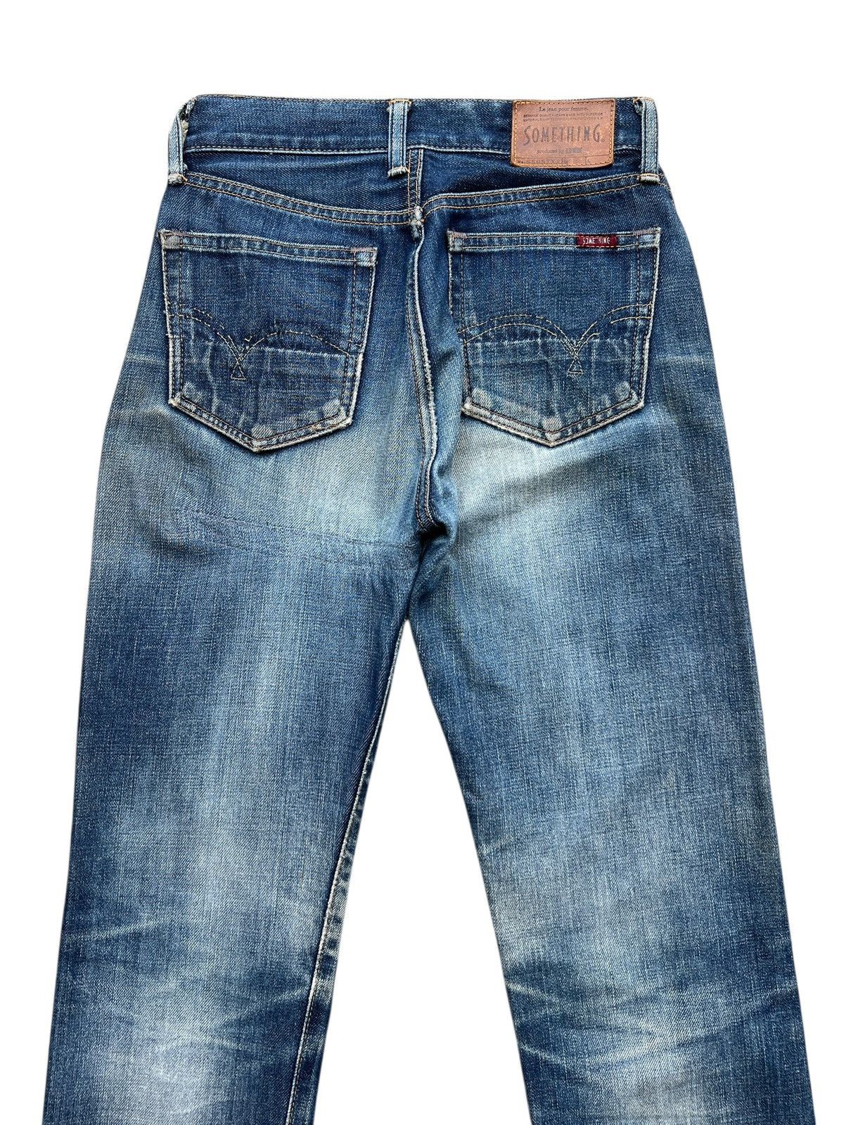 Vintage Vtg Something Edwin Distressed Selvedge Denim Jeans 26x29 Size 26" / US 2 / IT 38 - 5 Thumbnail
